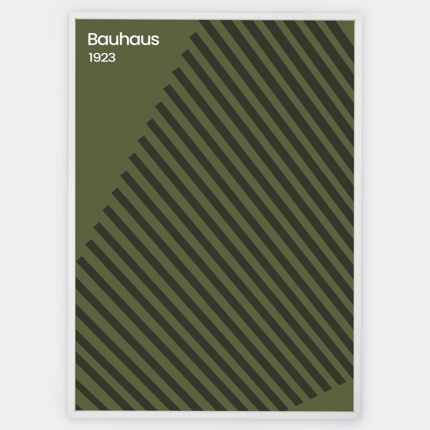 Bauhaus Lines in Green Poster