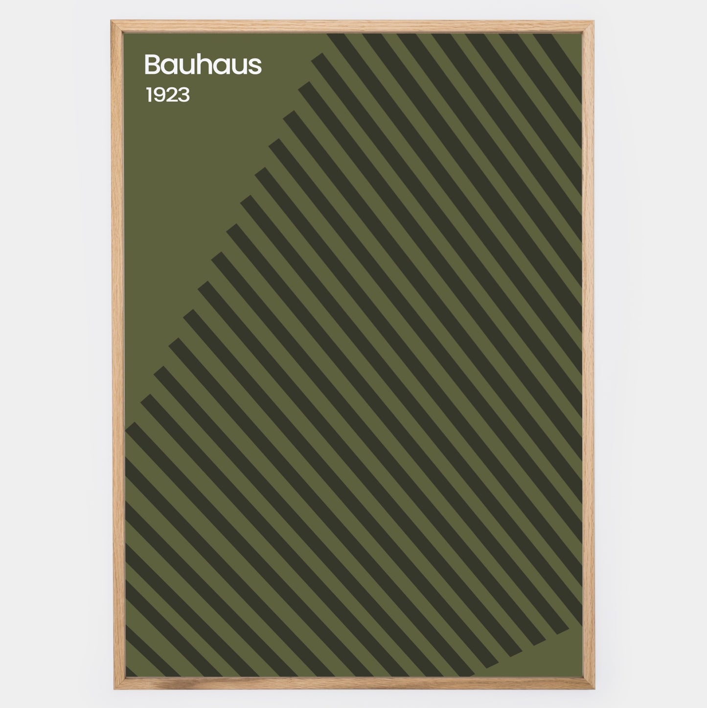 Bauhaus Lines in Green Poster