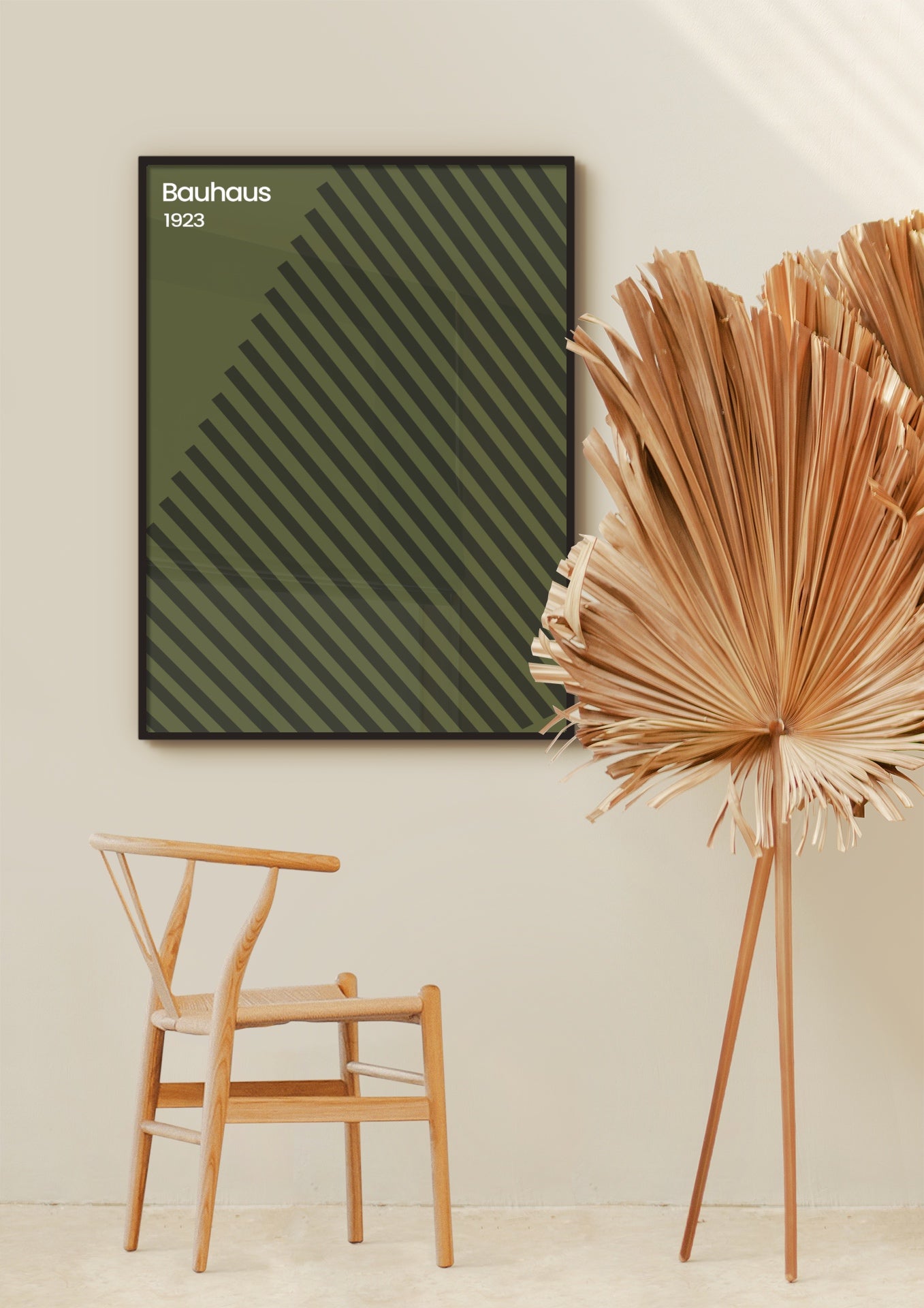 Bauhaus Lines in Green Poster