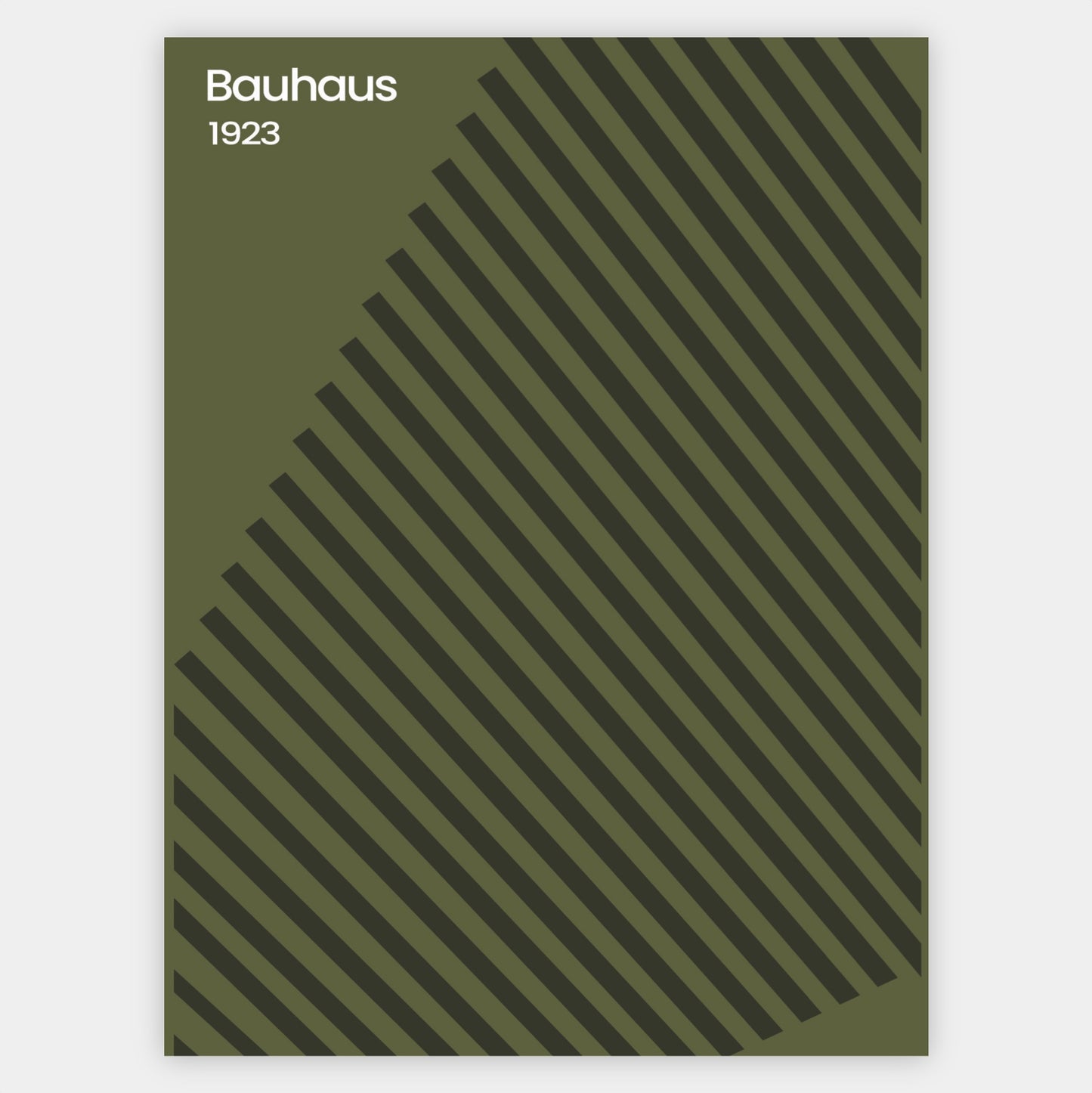 Bauhaus Lines in Green Poster