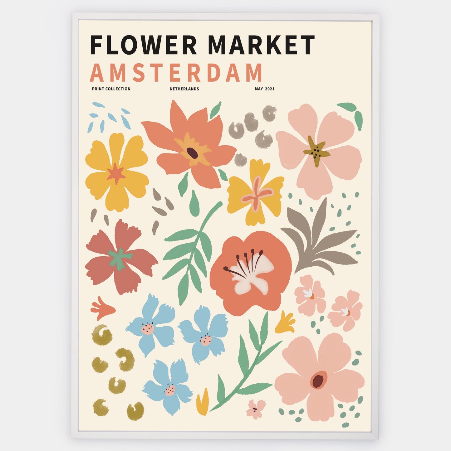 Flower Market Amsterdam poster