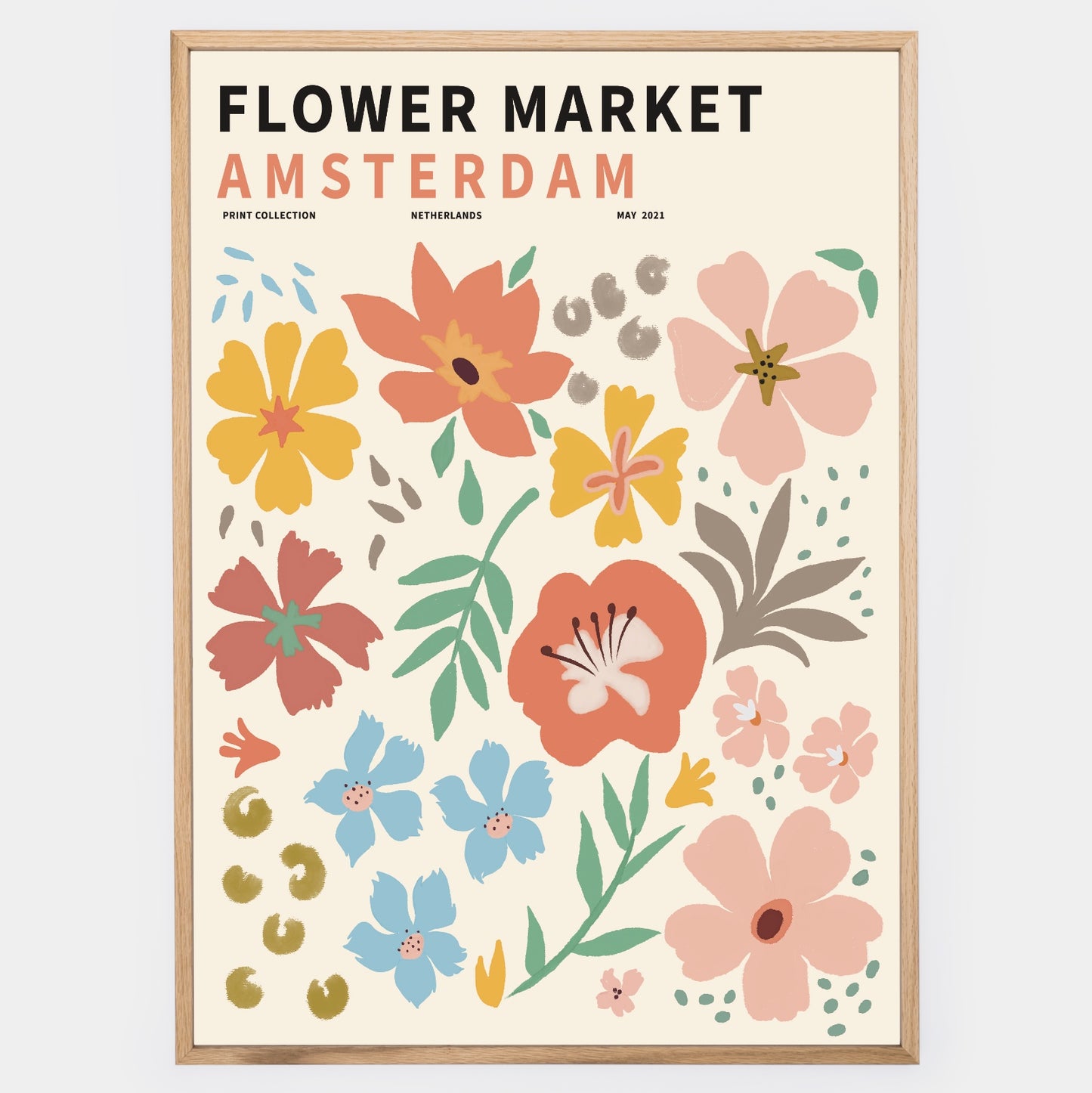 Flower Market Amsterdam poster