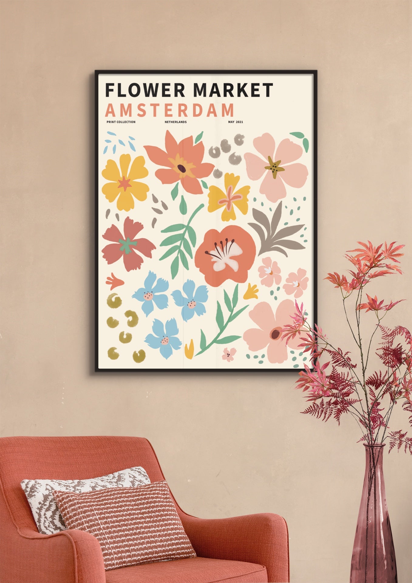 Flower Market Bologna II poster.