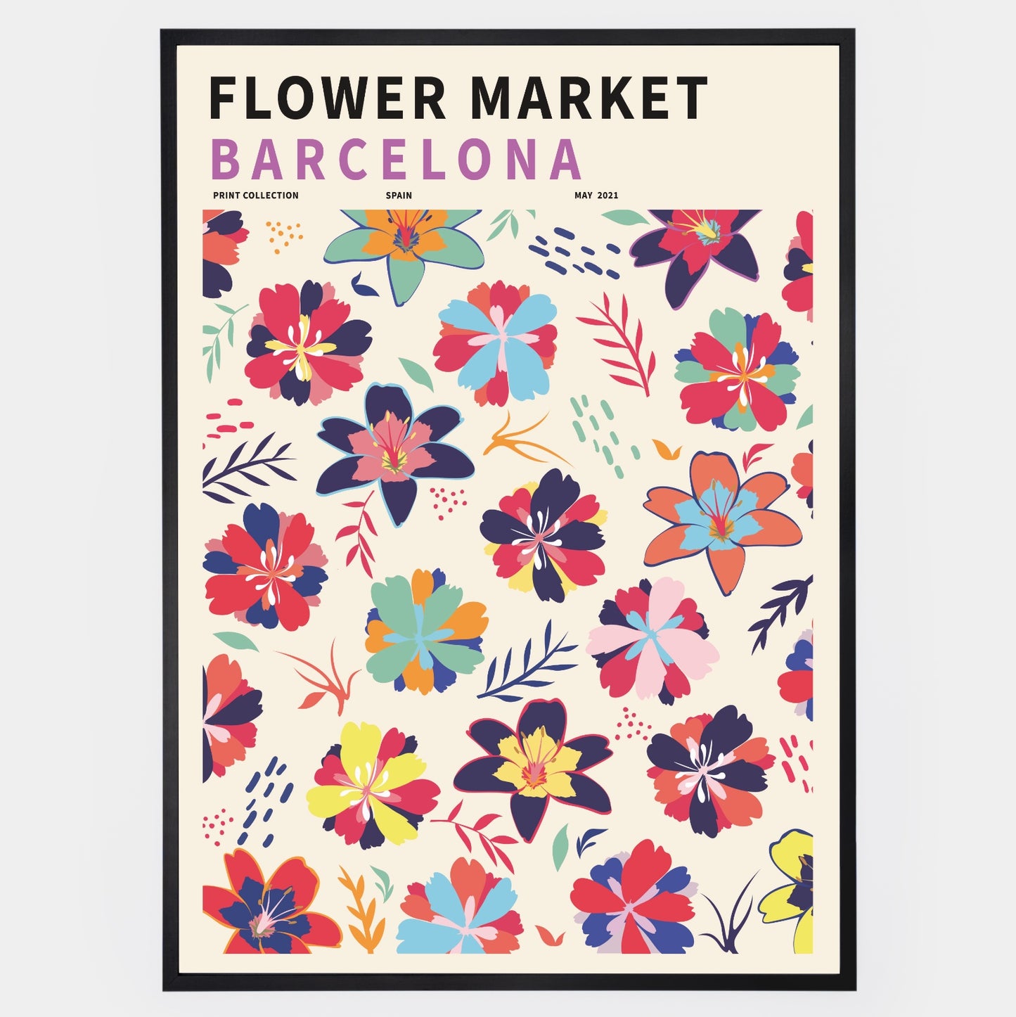 Flower Market Barcelona poster