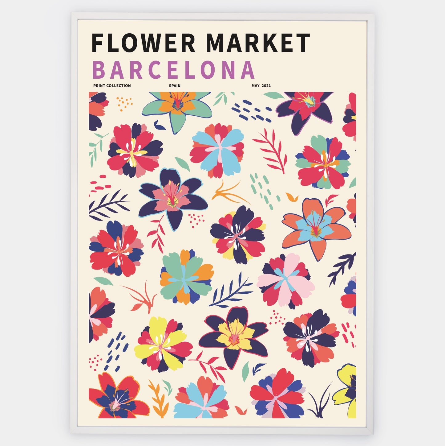 Flower Market Barcelona poster