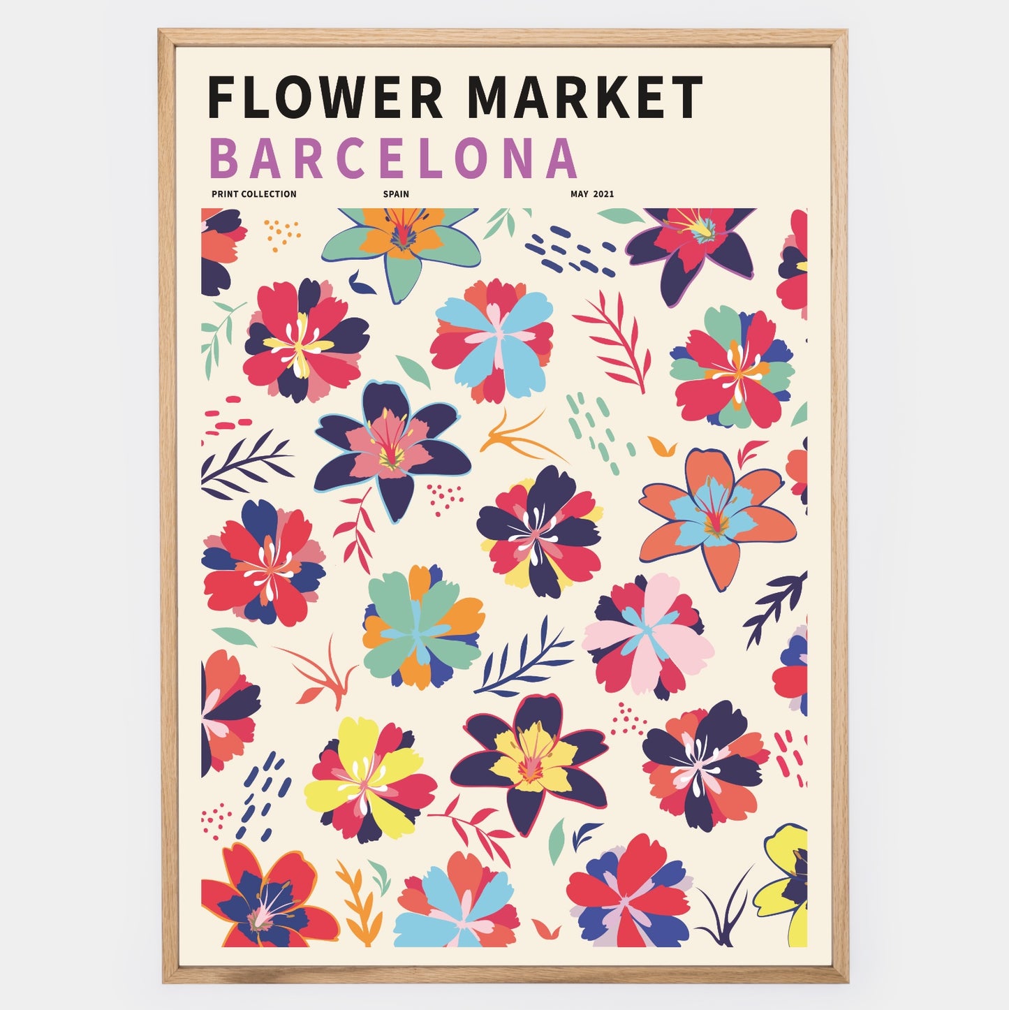 Flower Market Barcelona poster