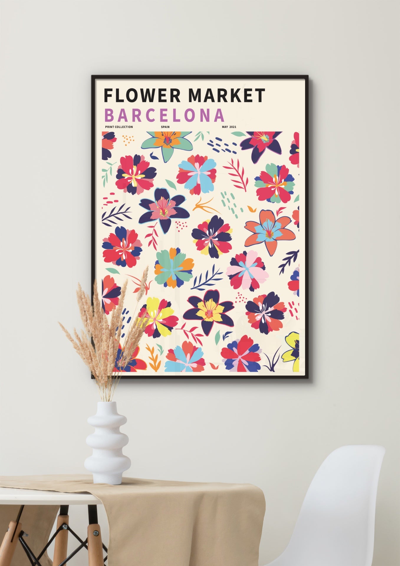 Flower Market Barcelona poster