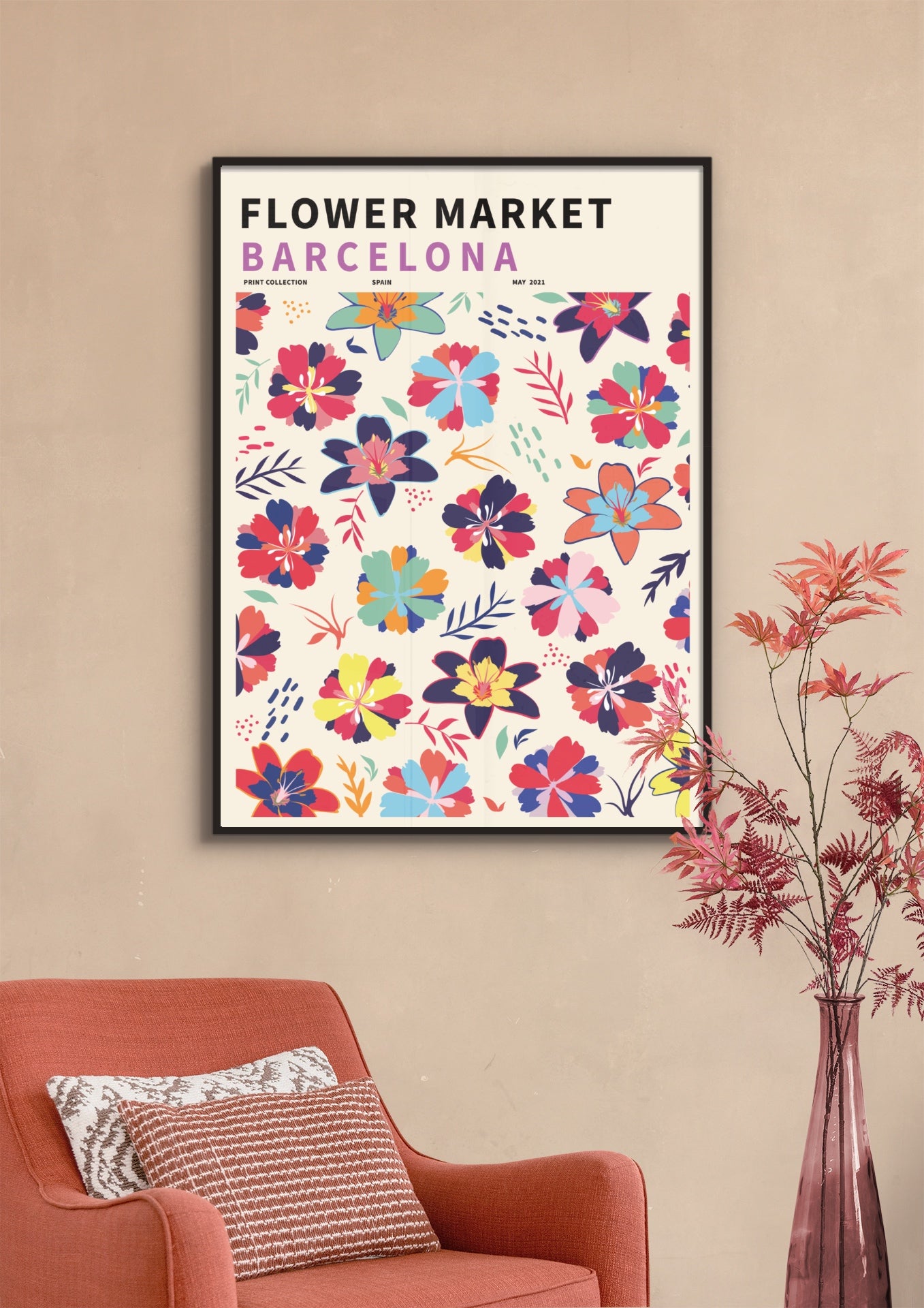 Flower Market Barcelona poster