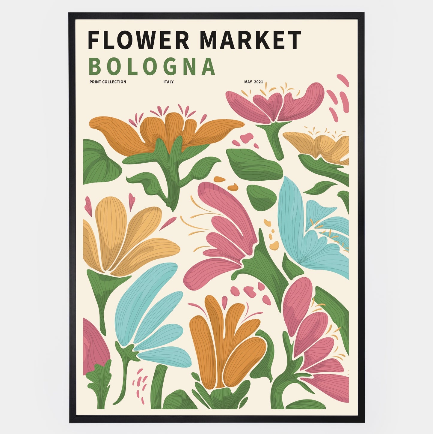 Flower Market Bologna II poster.