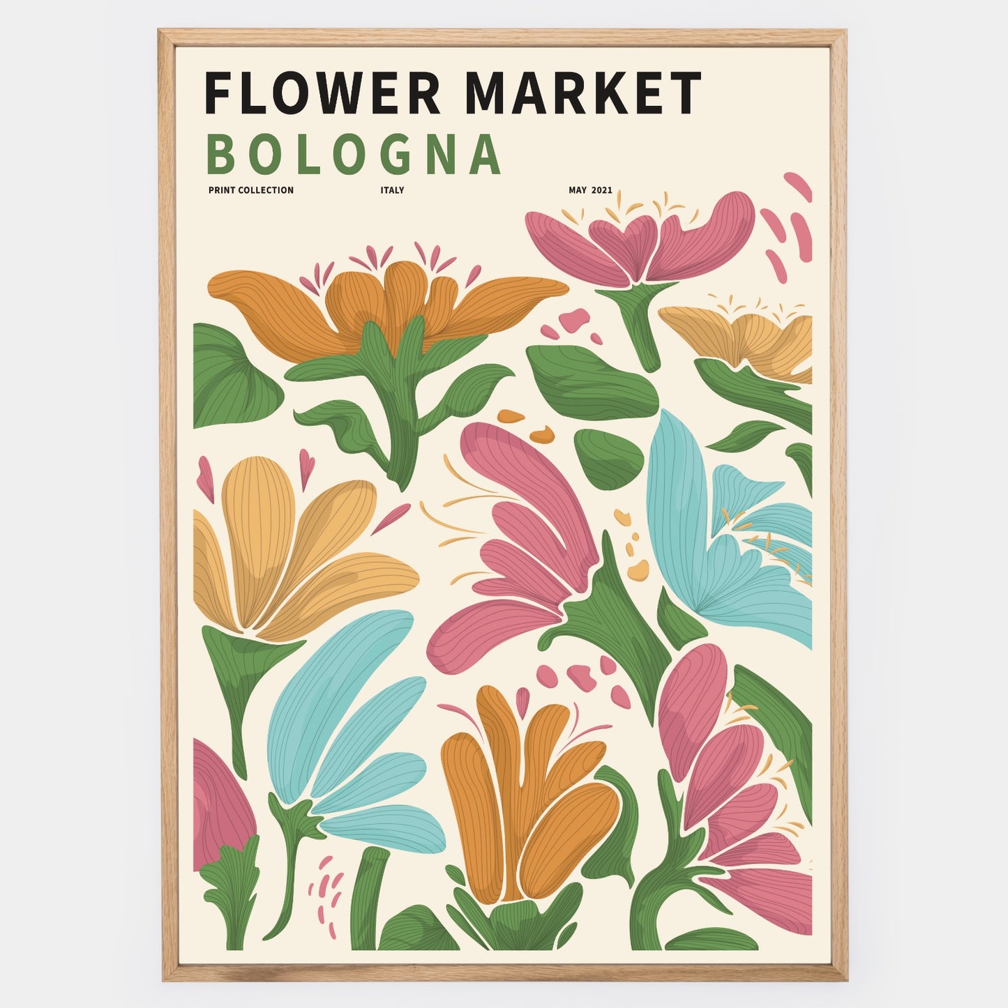 Flower Market Bologna II poster.