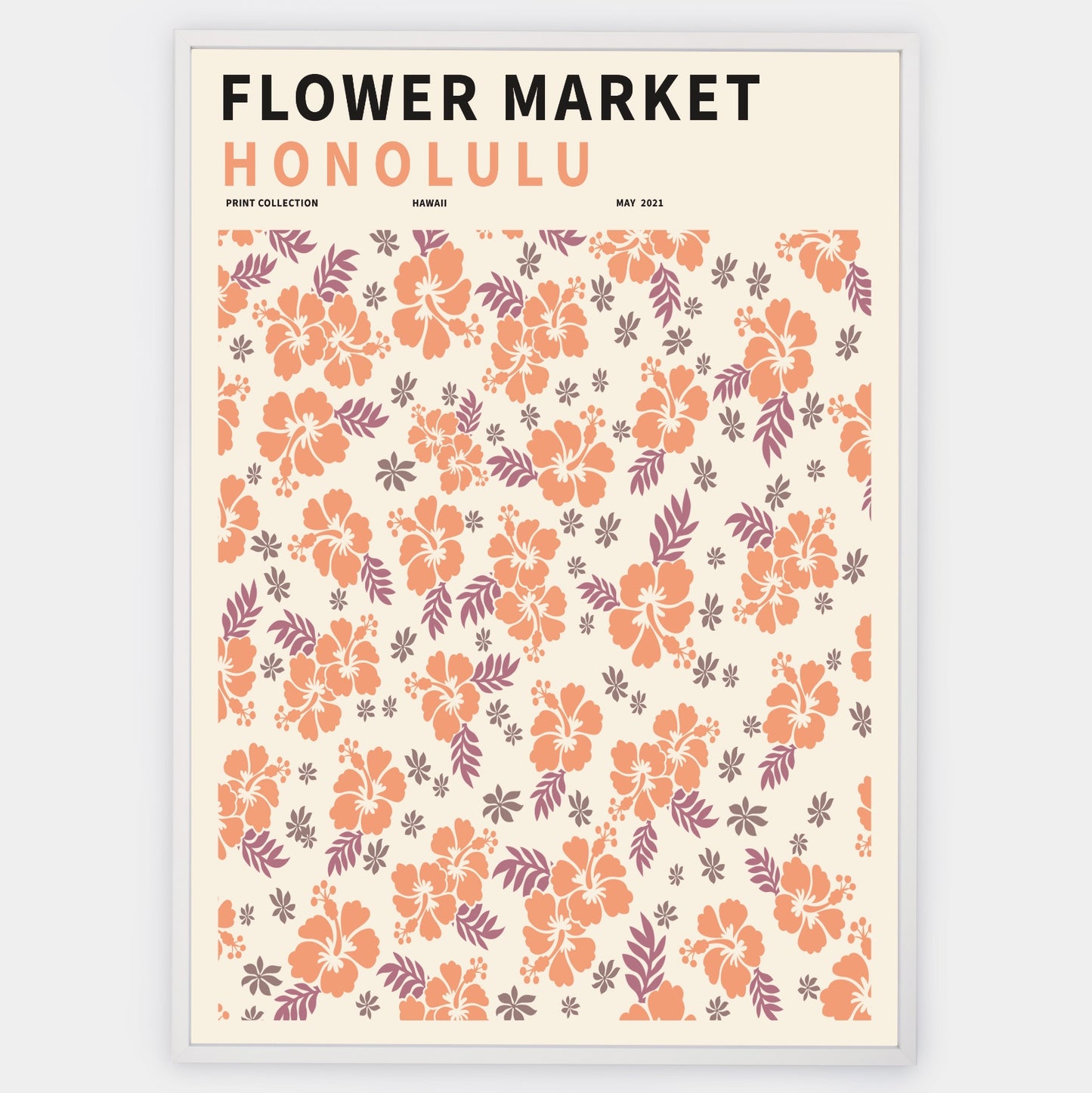 Flower Market Honolulu Poster