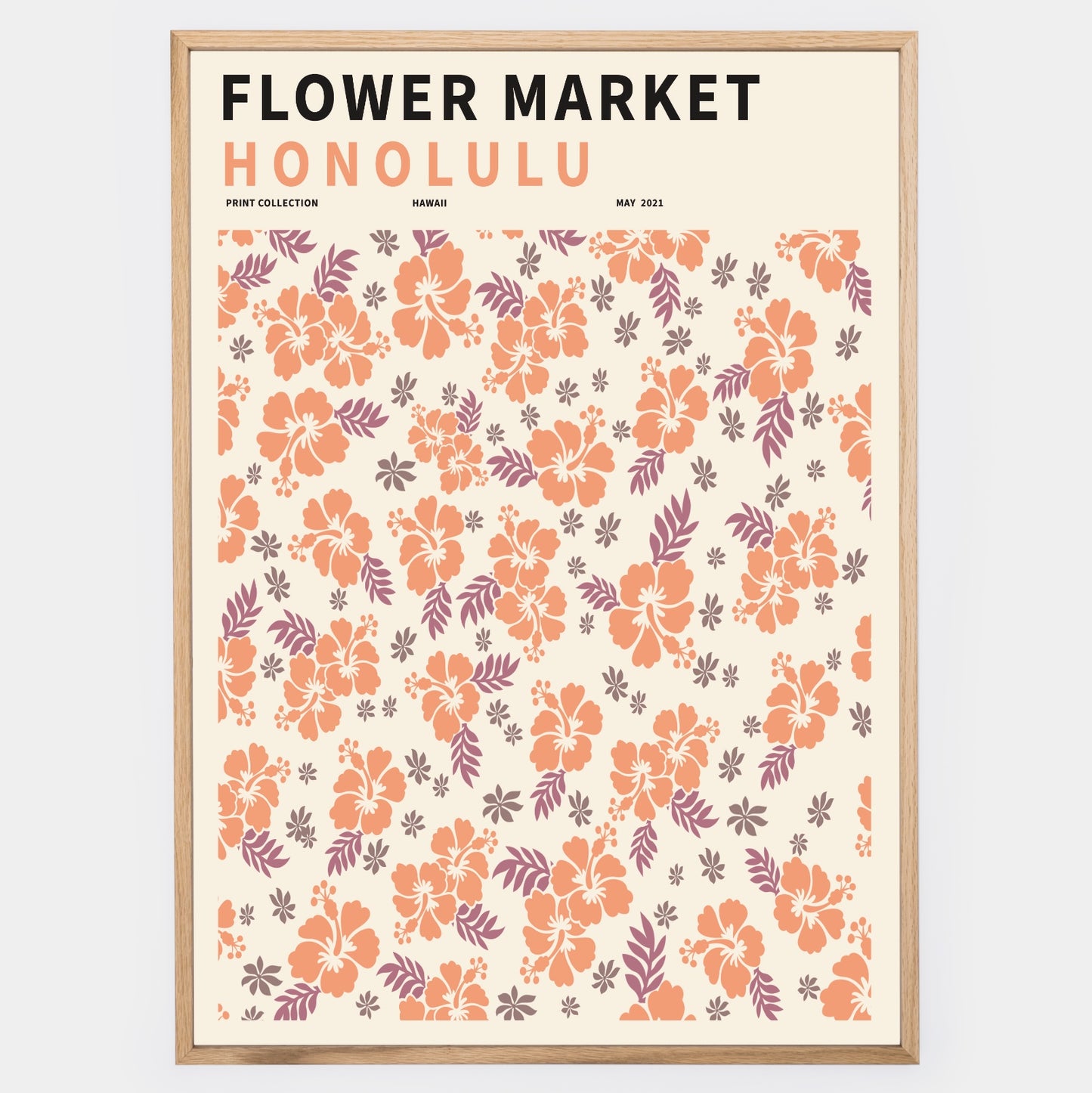 Flower Market Honolulu Poster