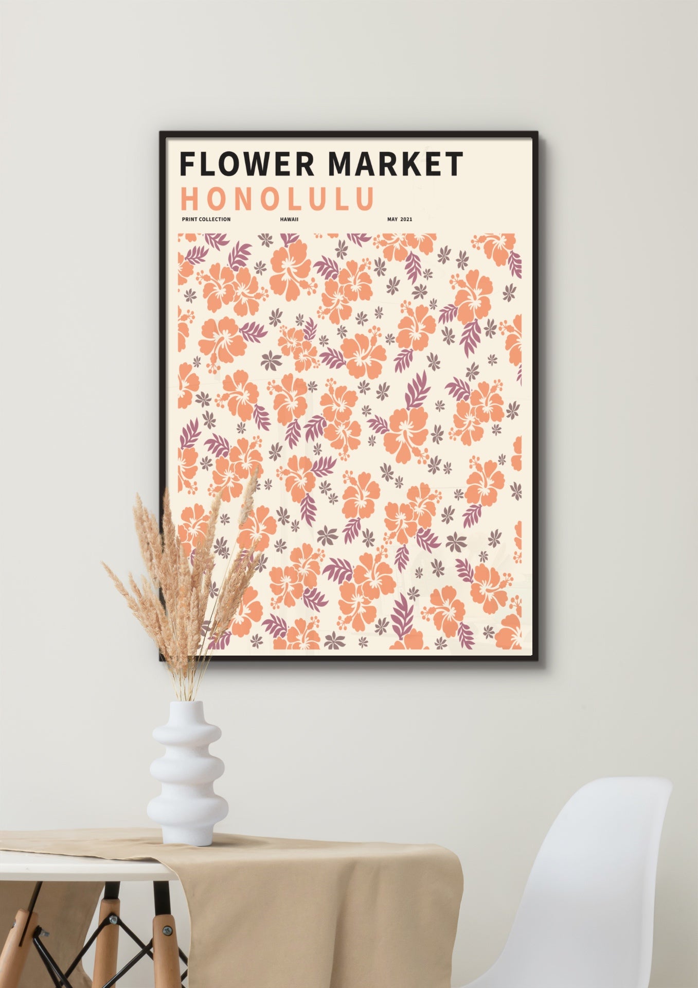 Flower Market Honolulu Poster