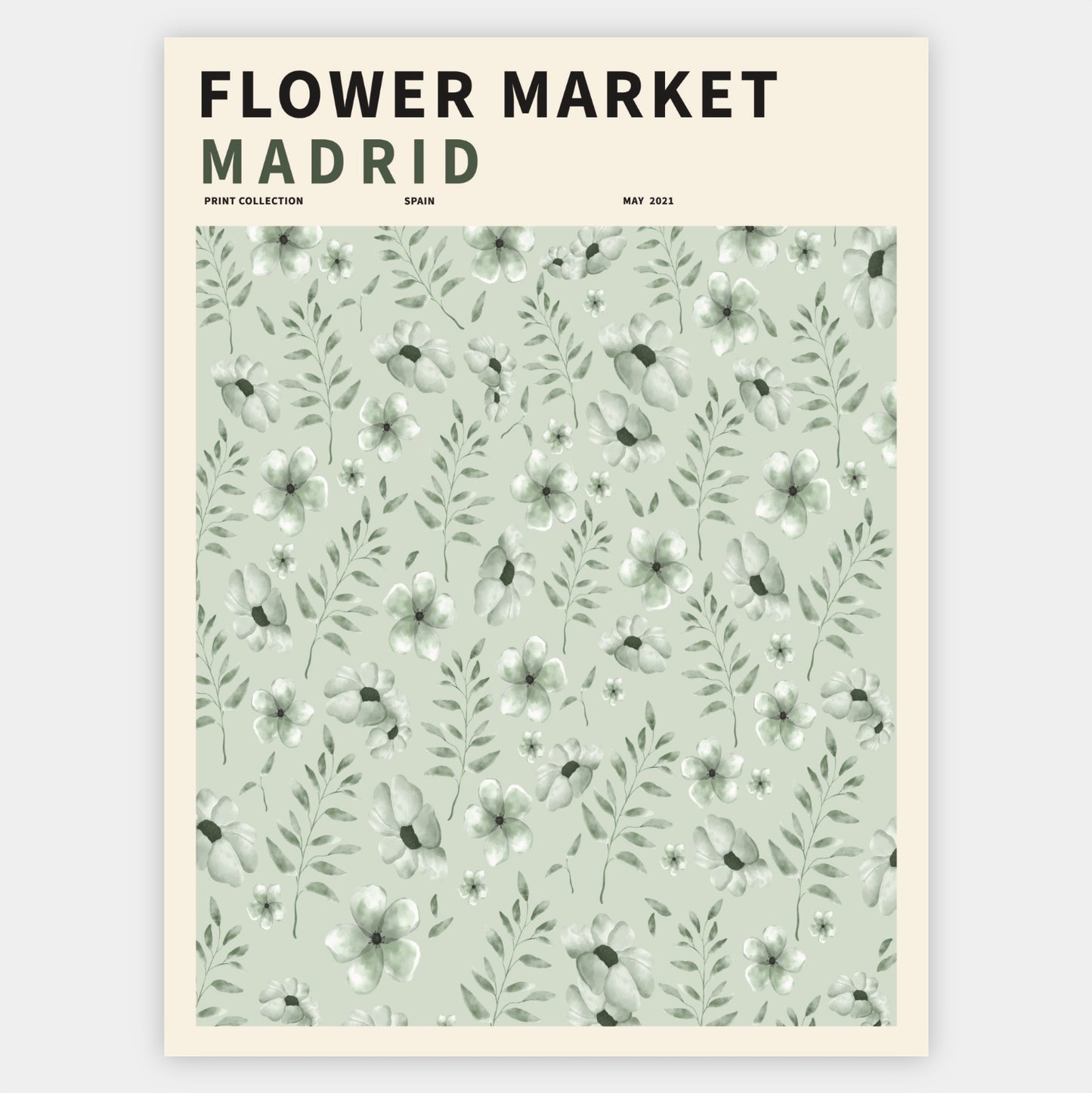 Flower Market Madrid poster
