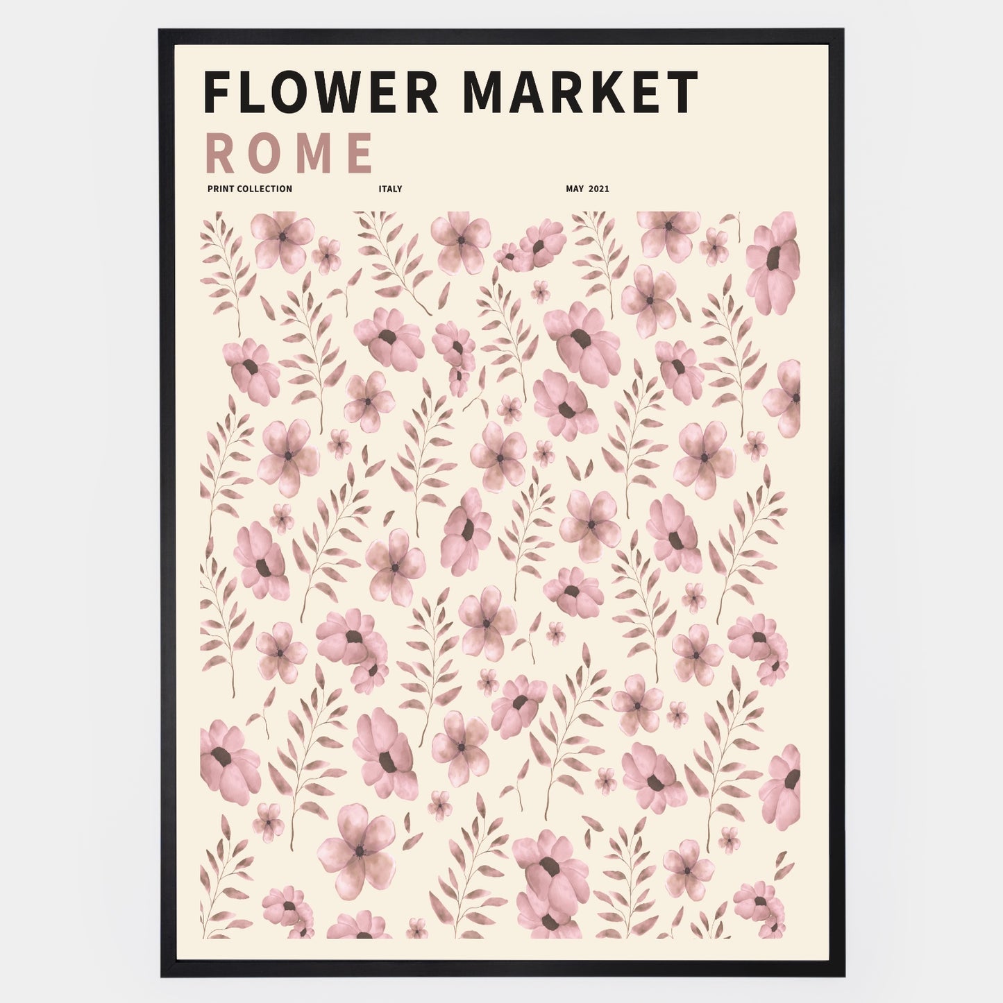 Flower Market Rome poster