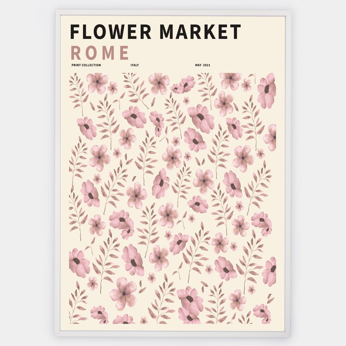 Flower Market Rome poster