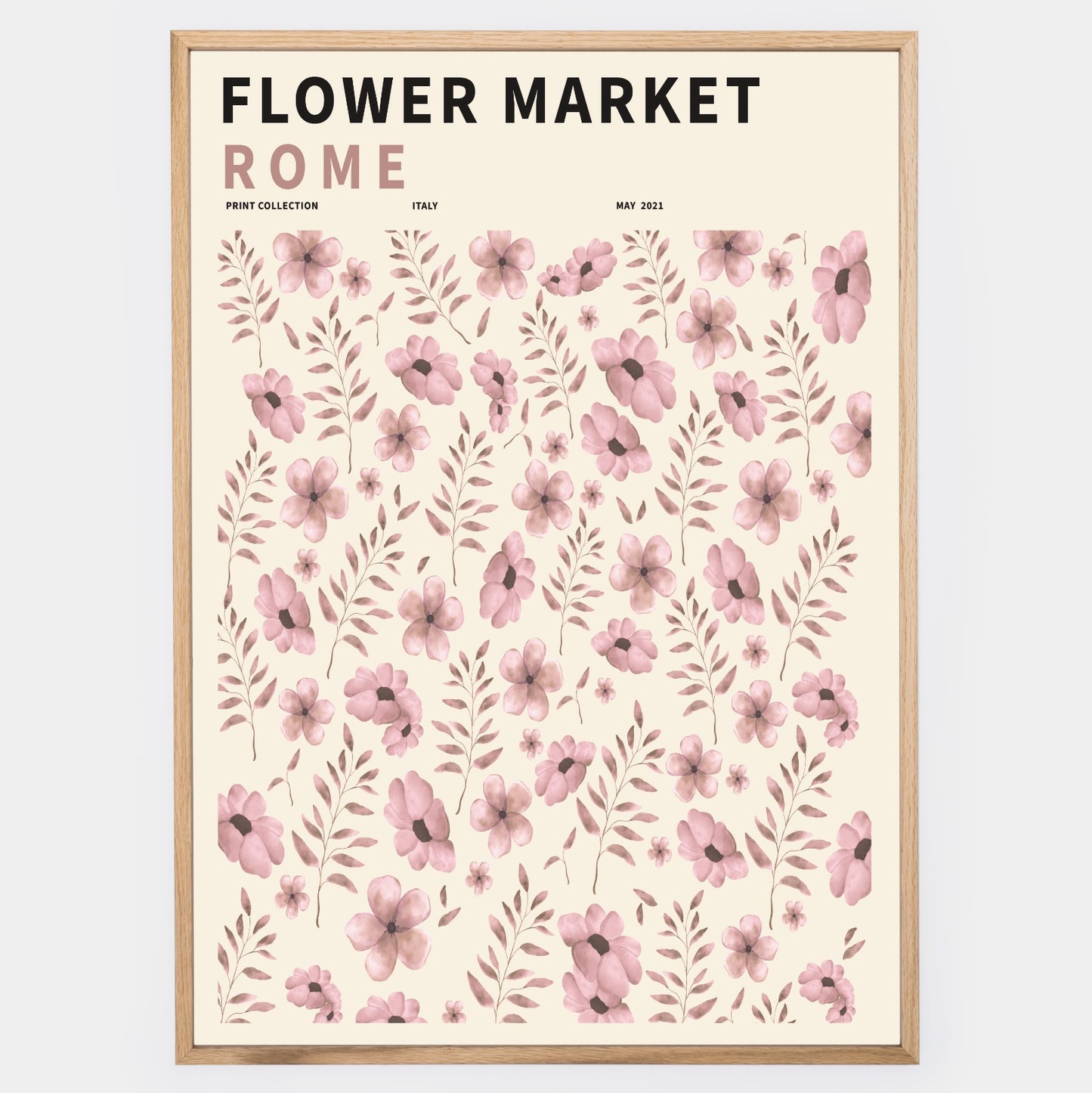 Flower Market Rome poster
