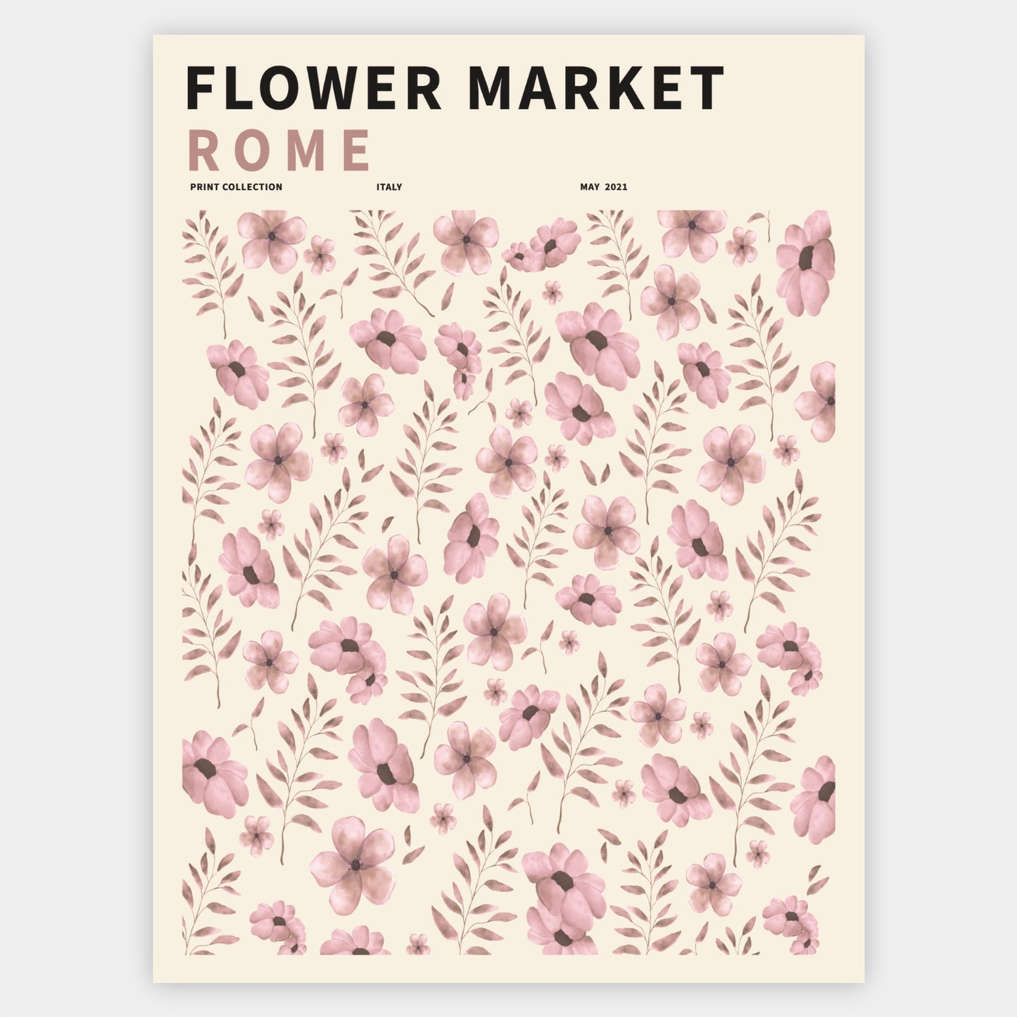 Flower Market Rome poster