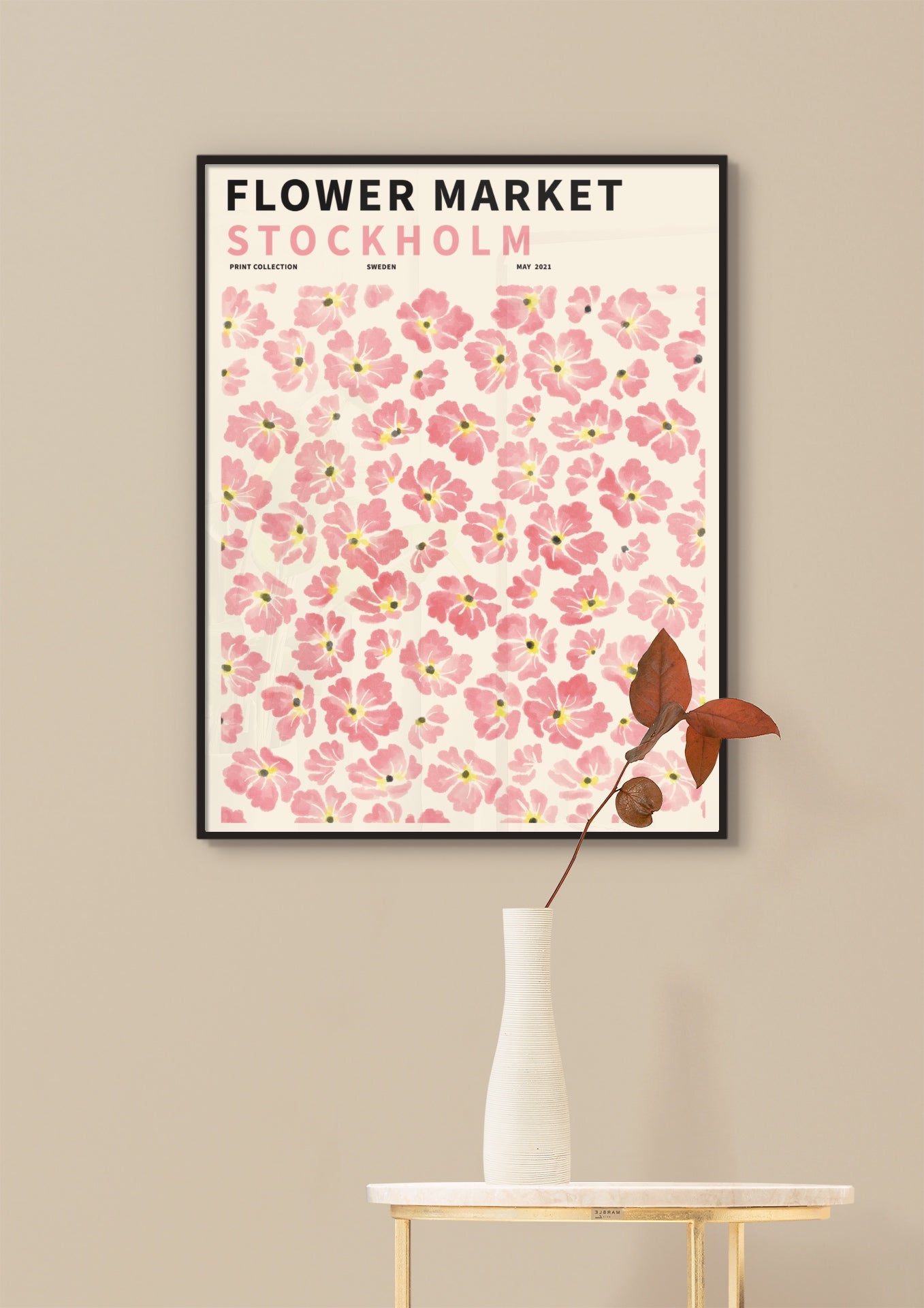 Flower Market Stockholm poster