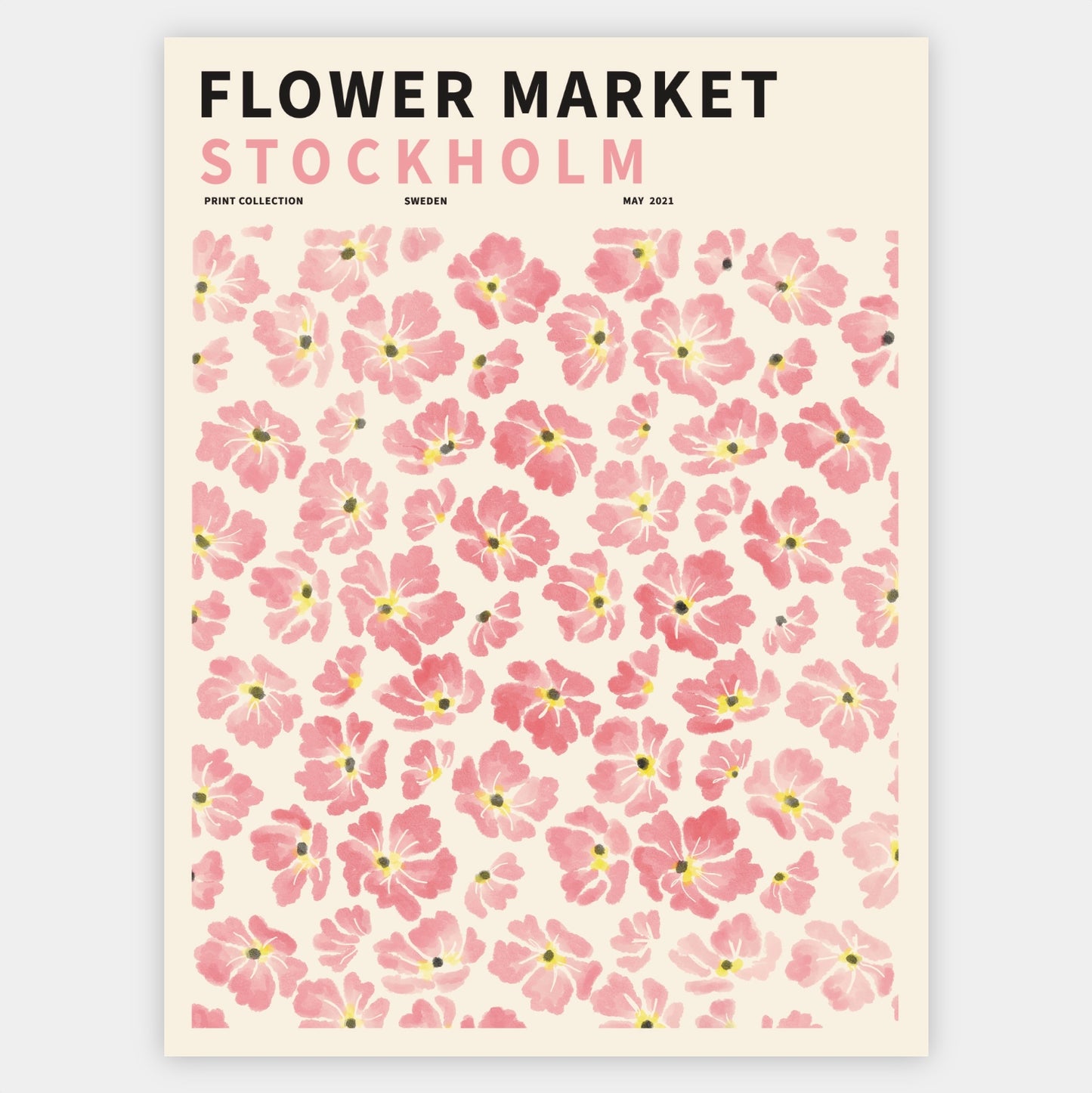 Flower Market Stockholm poster