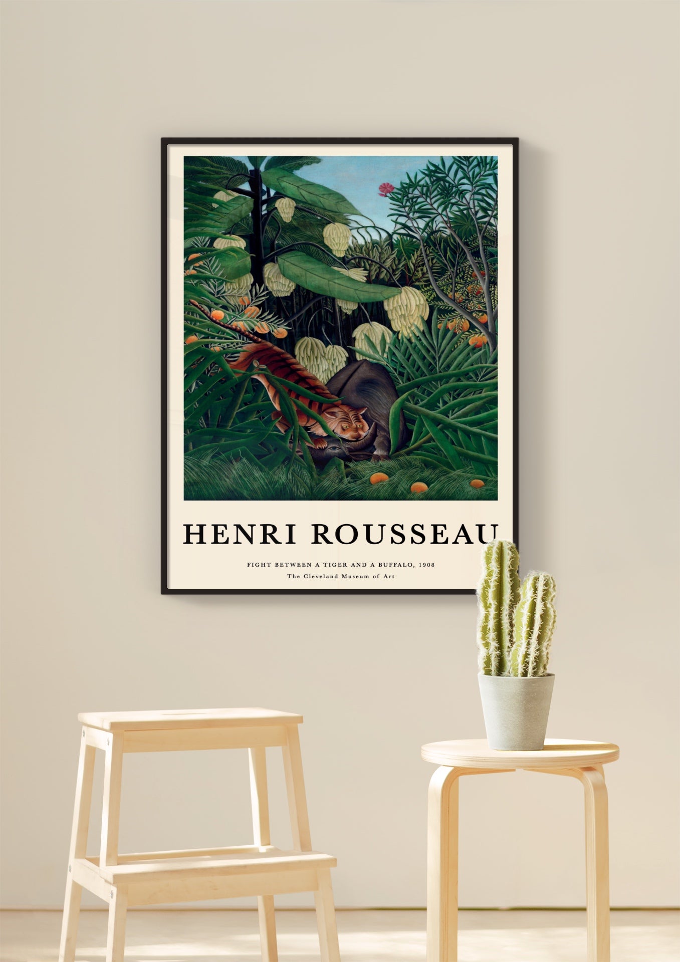 Poster Fight Between a Tiger and a Buffalo | Henri Rousseau