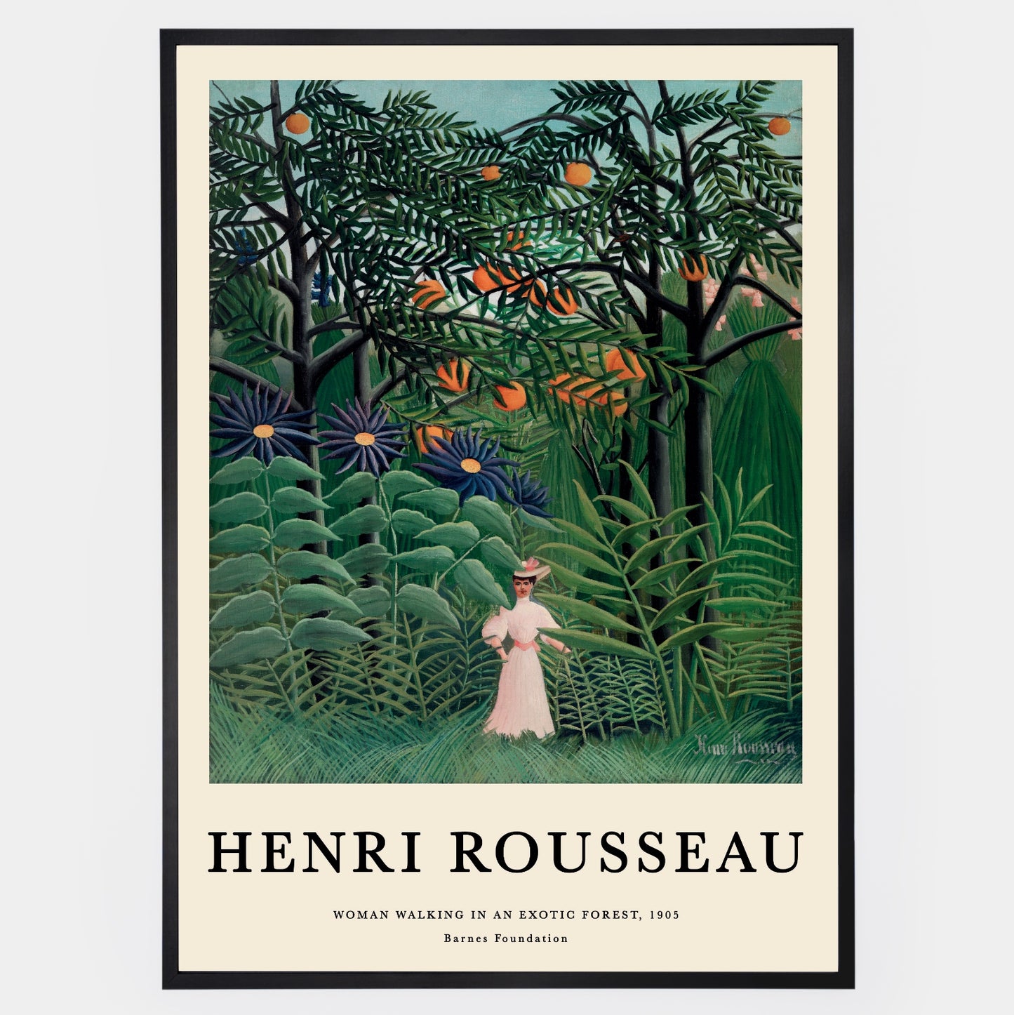 Poster Woman Walking in an Exotic Forest | Henri Rousseau
