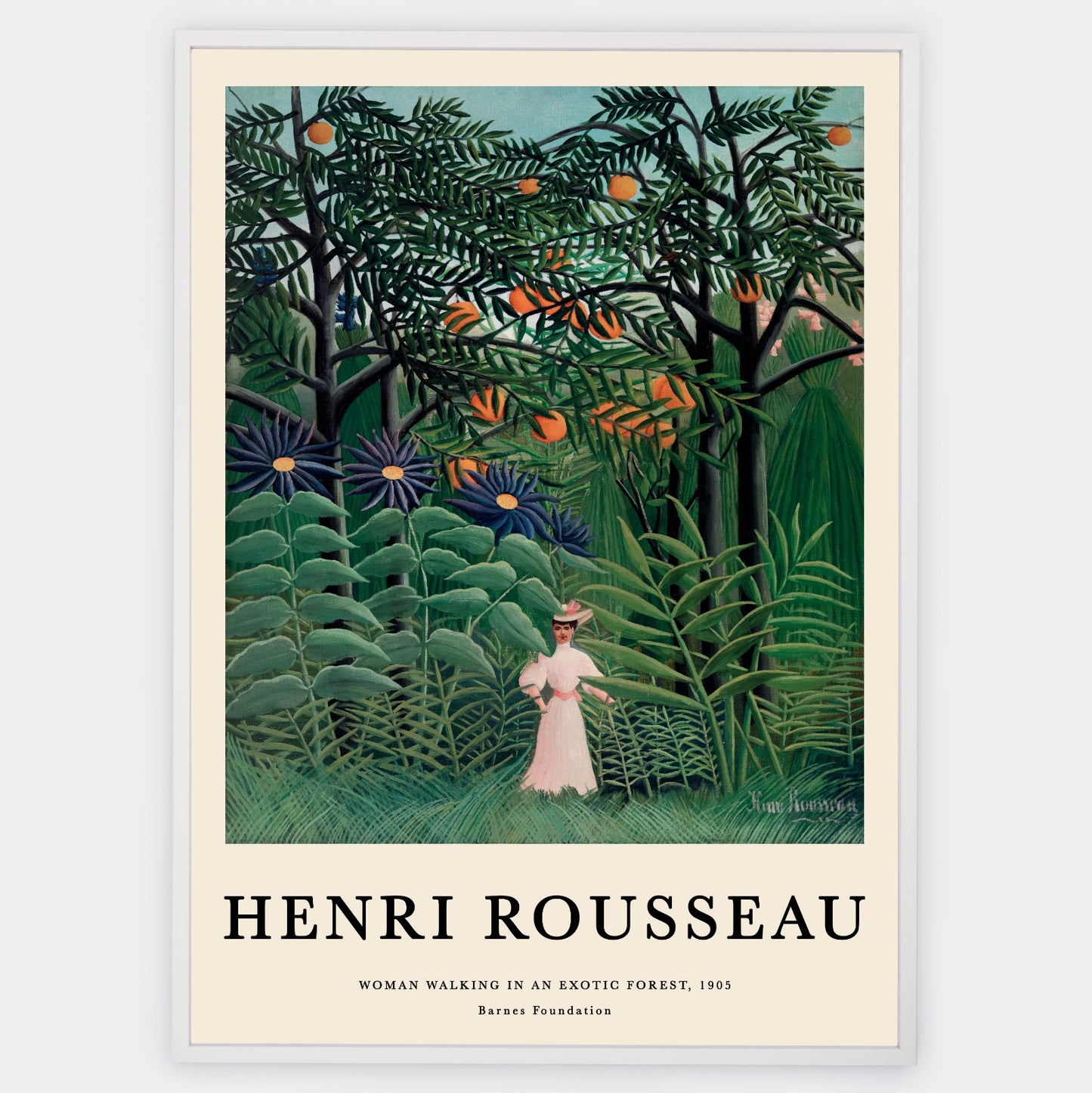 Poster Woman Walking in an Exotic Forest | Henri Rousseau