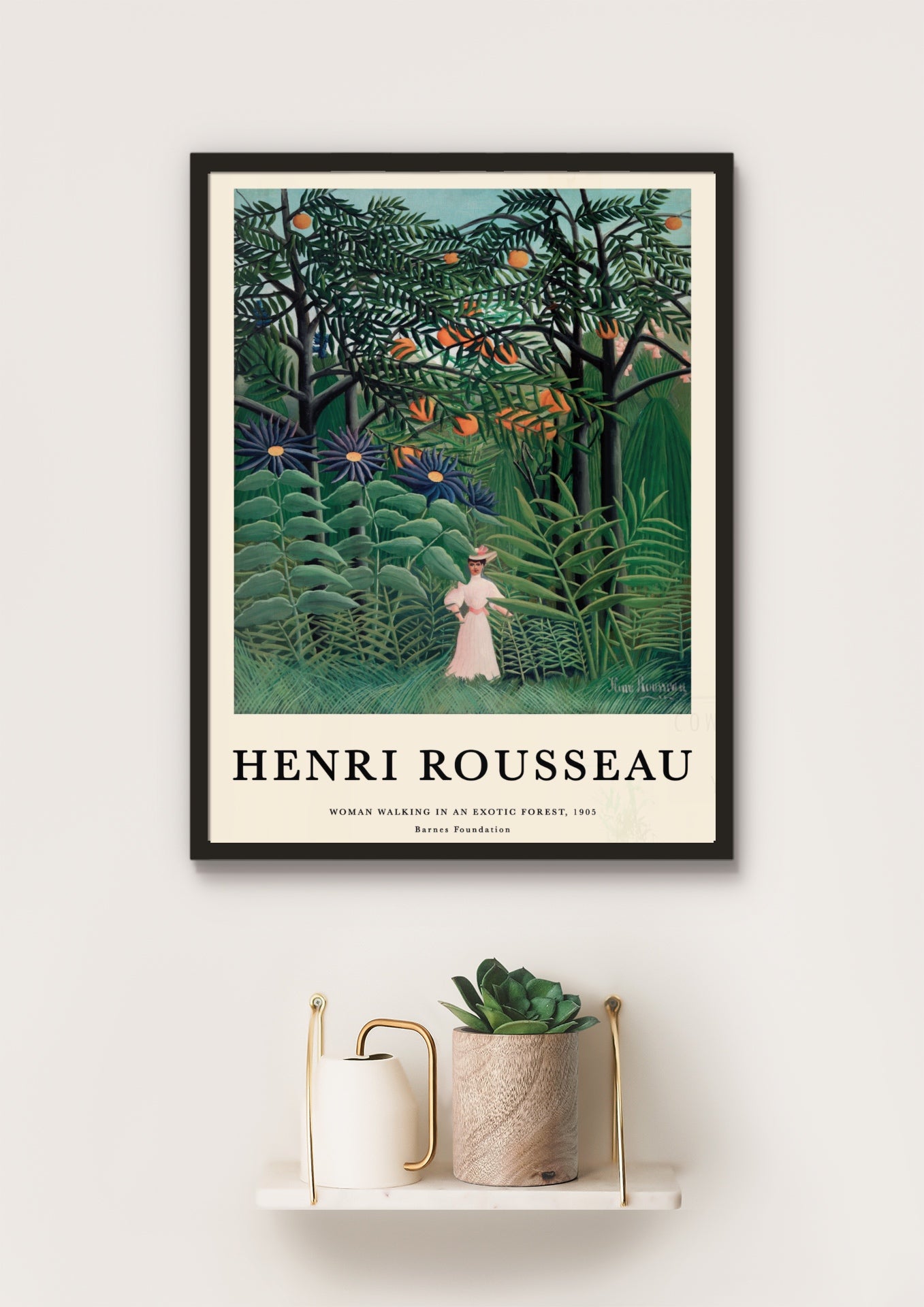 Poster Woman Walking in an Exotic Forest | Henri Rousseau