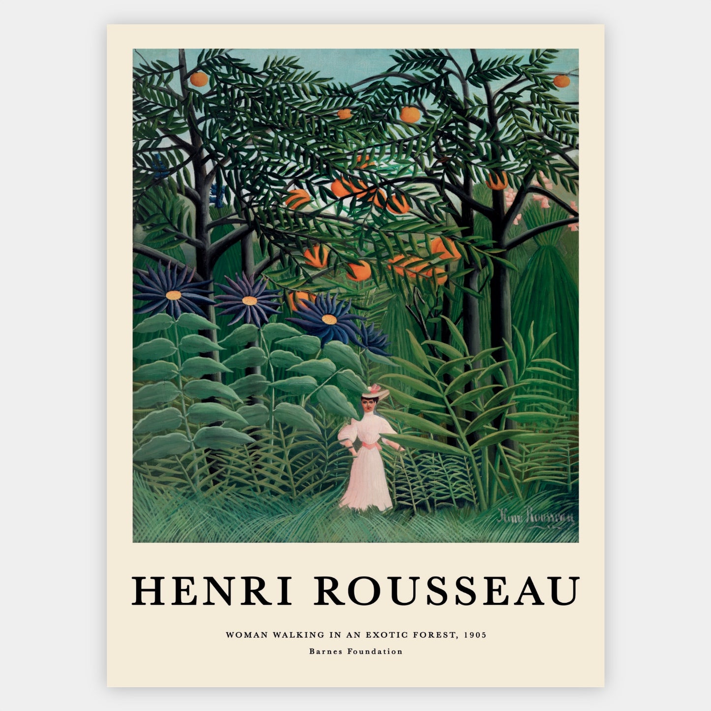 Poster Woman Walking in an Exotic Forest | Henri Rousseau