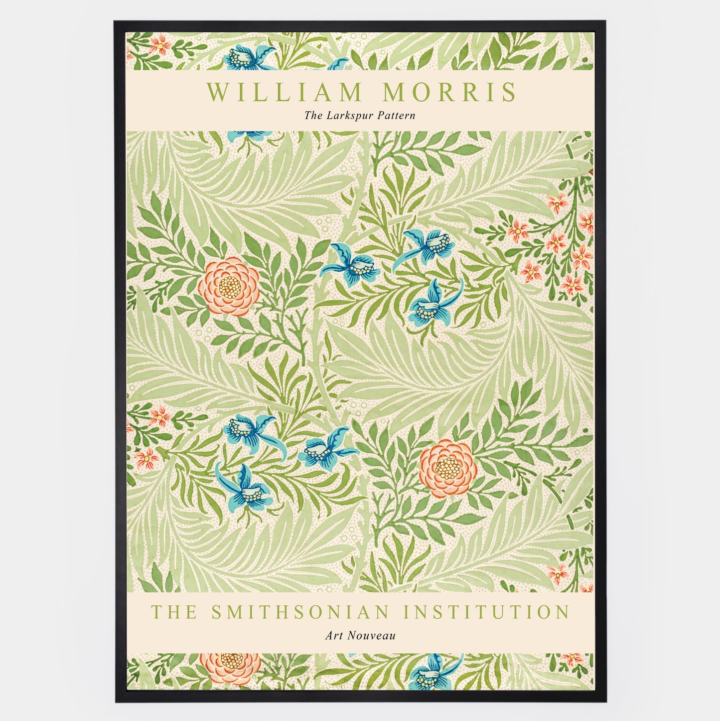 The Larkspur Pattern II. Poster | William Morris