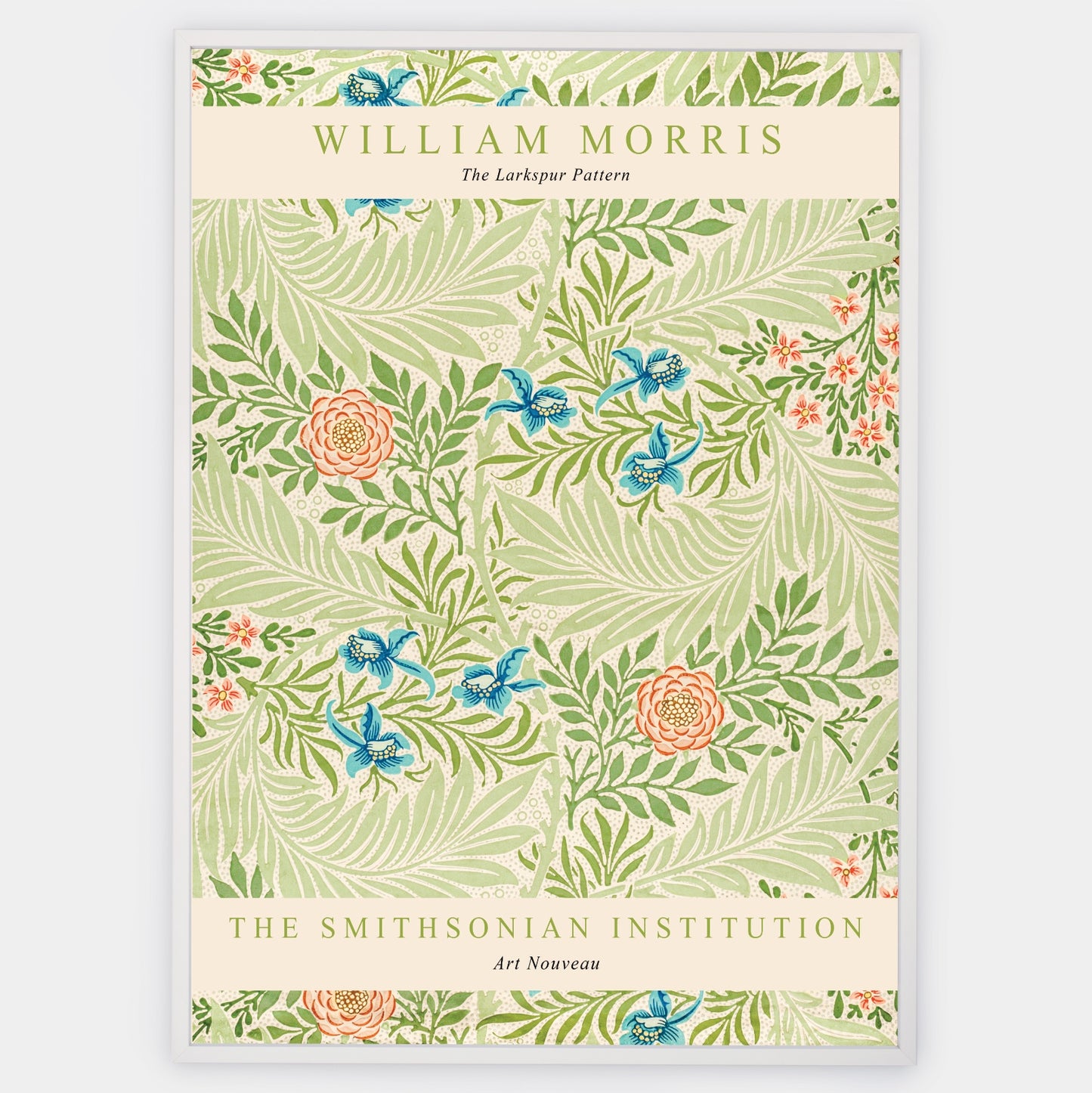 The Larkspur Pattern II. Poster | William Morris