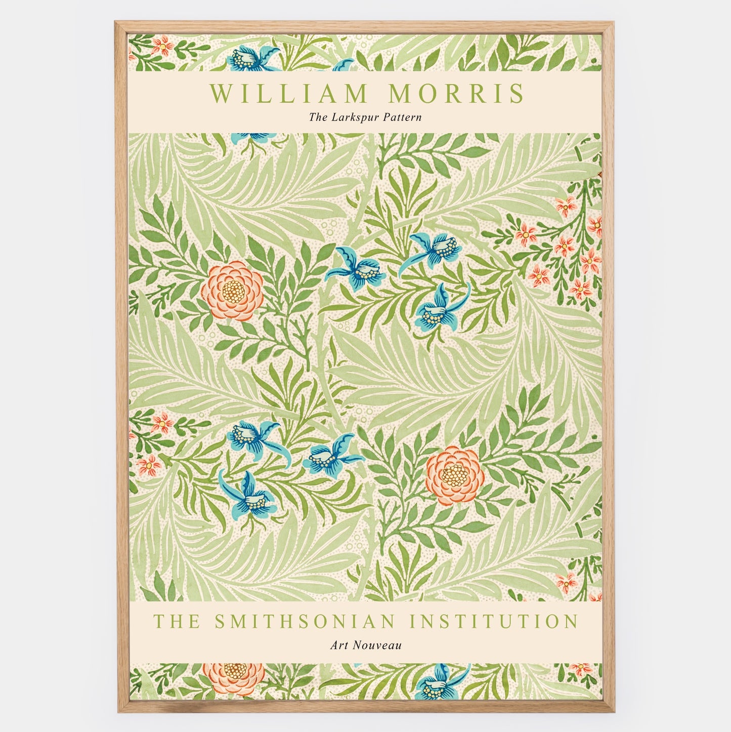 The Larkspur Pattern II. Poster | William Morris