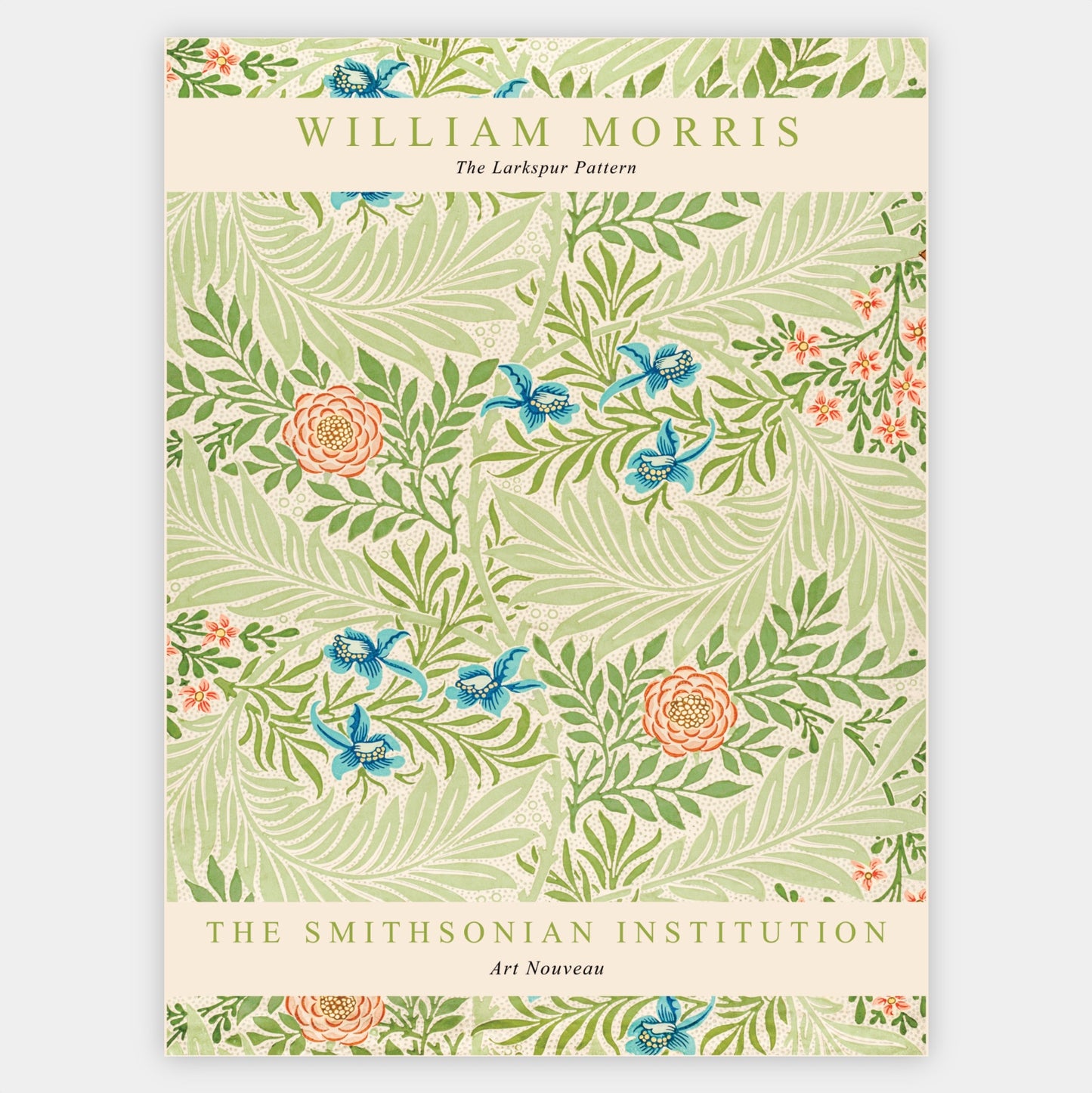 The Larkspur Pattern II. Poster | William Morris