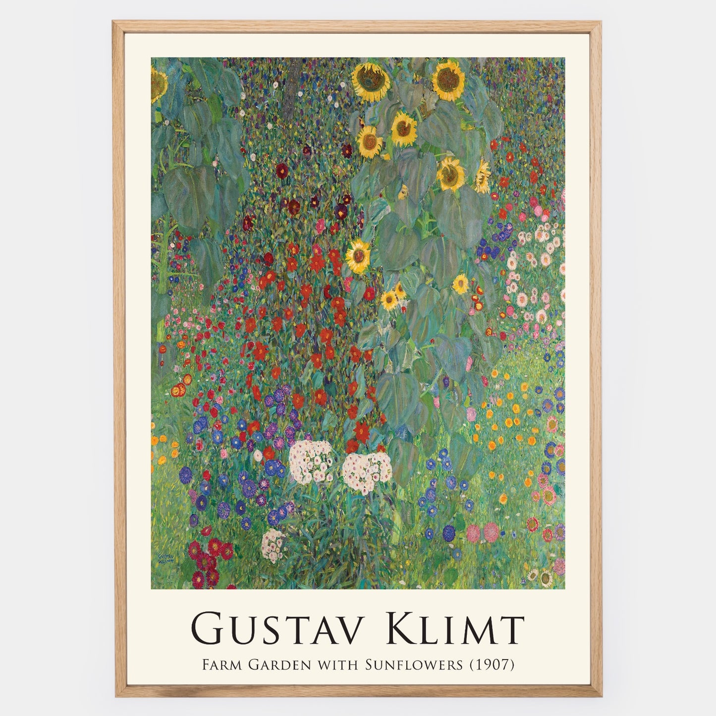 Farm Garden with Sunflowers Poster | Gustav Klimt