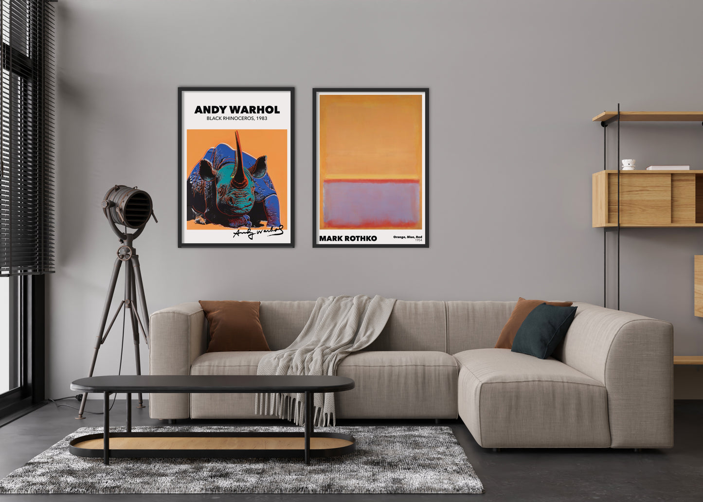 Black Rhinoceros Poster | Andy Warhol