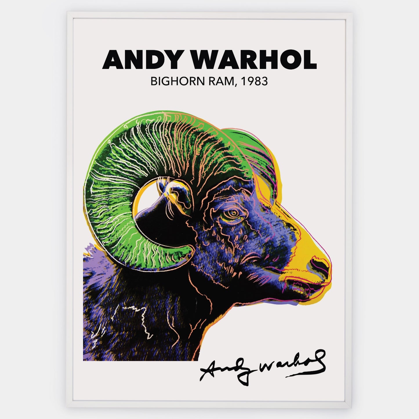 Bighorn Ram Poster | Andy Warhol