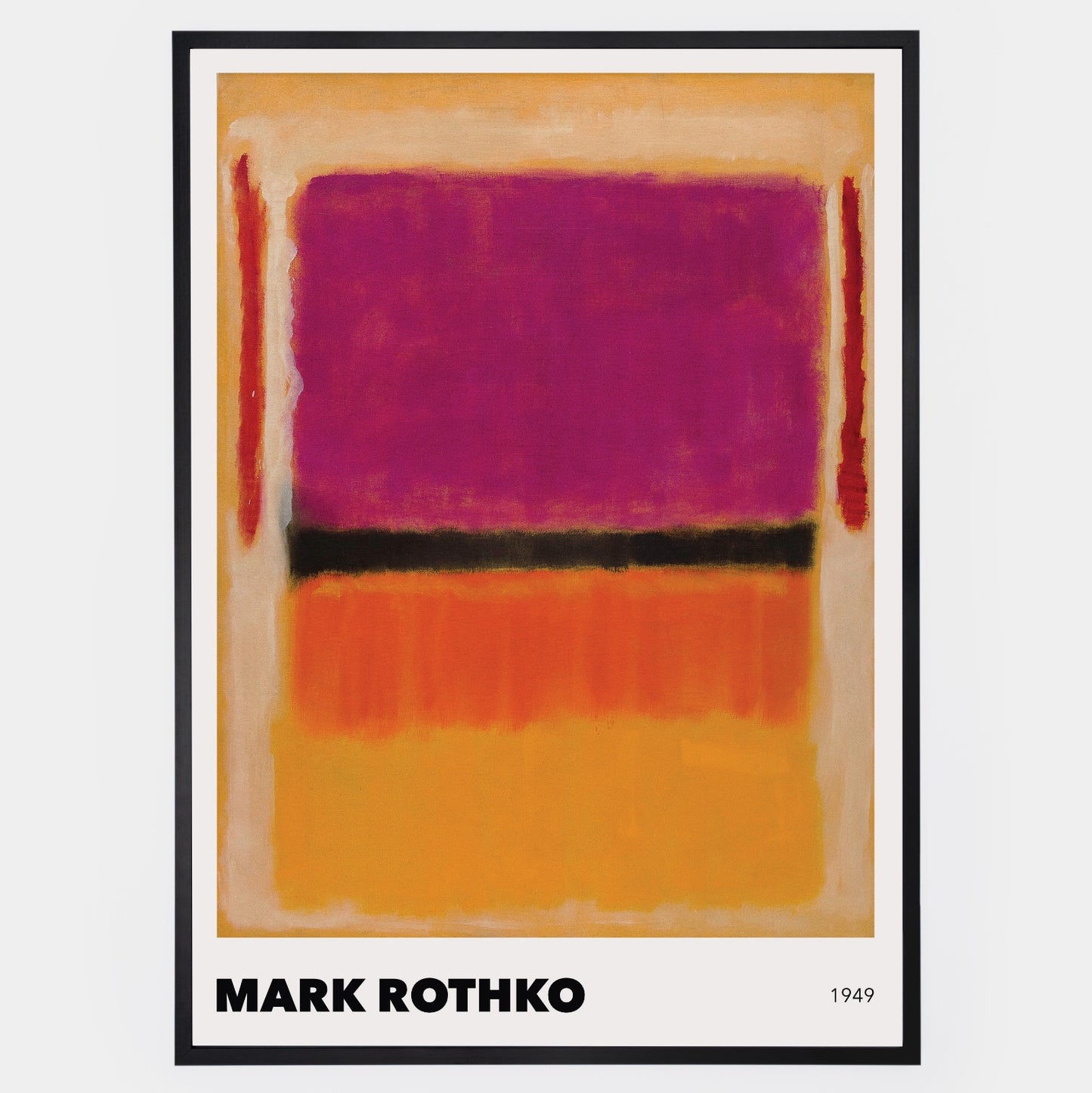 Poster Red, Violet, Black, Orange, Yellow on Yellow | Mark Rothko