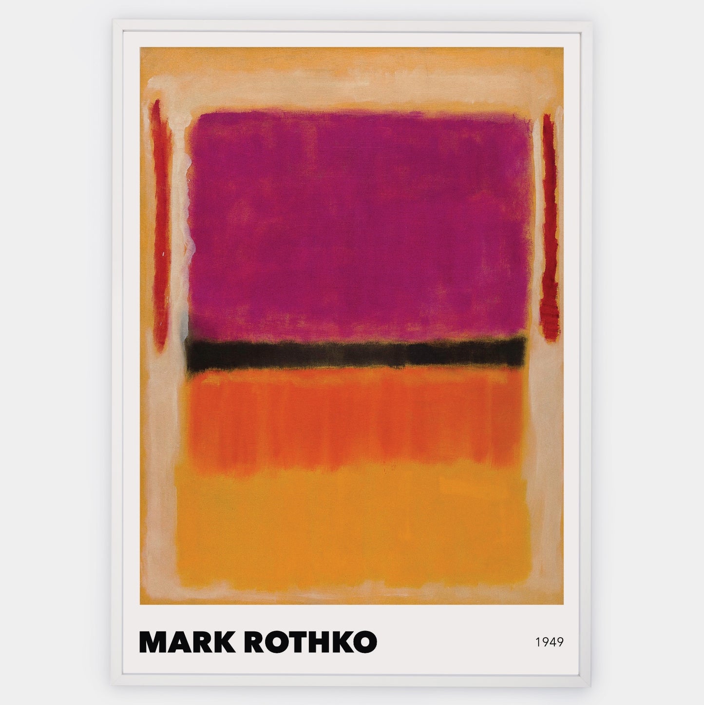 Poster Red, Violet, Black, Orange, Yellow on Yellow | Mark Rothko
