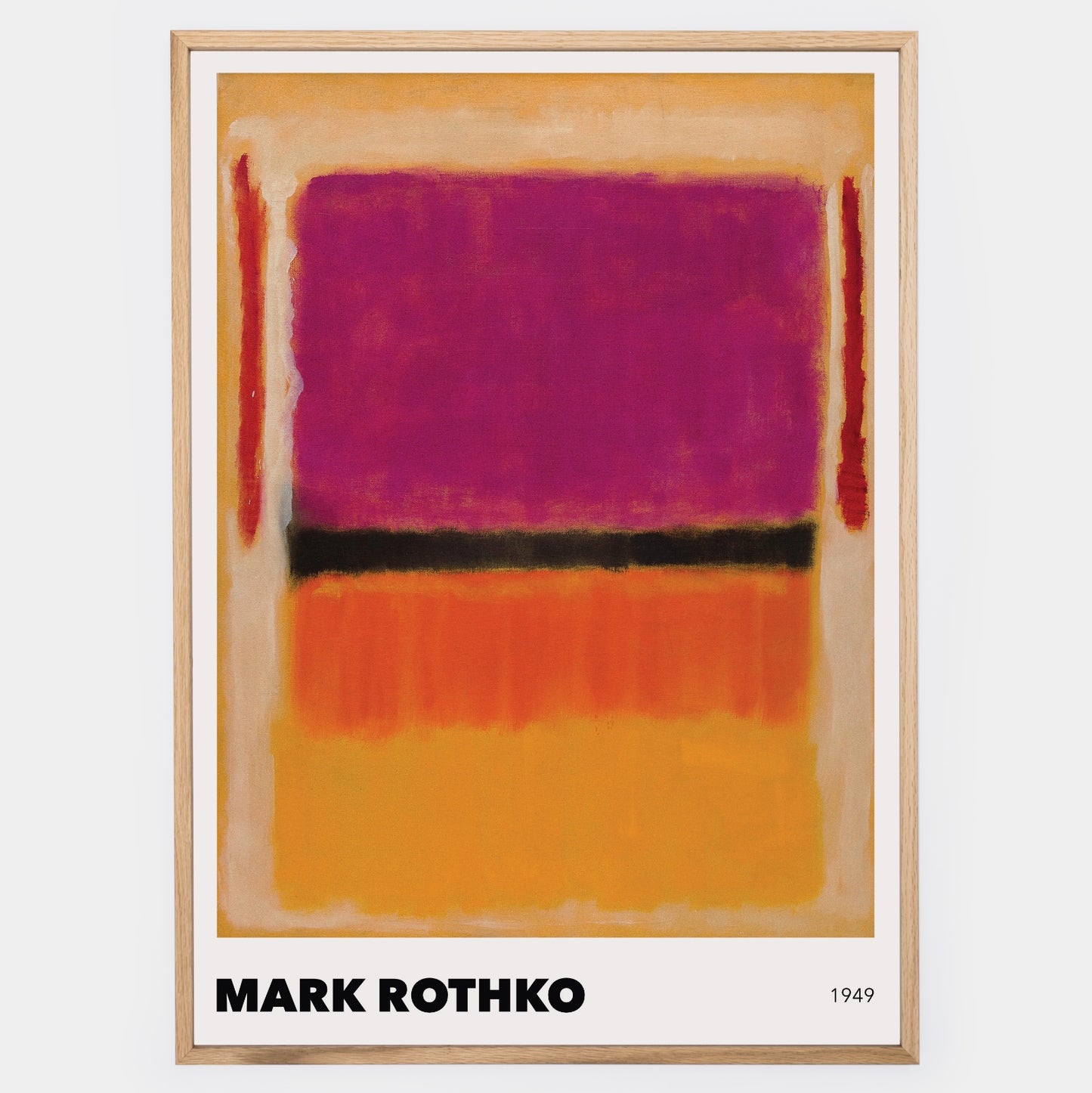 Poster Red, Violet, Black, Orange, Yellow on Yellow | Mark Rothko