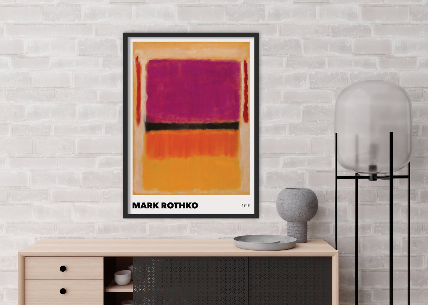 Poster Red, Violet, Black, Orange, Yellow on Yellow | Mark Rothko