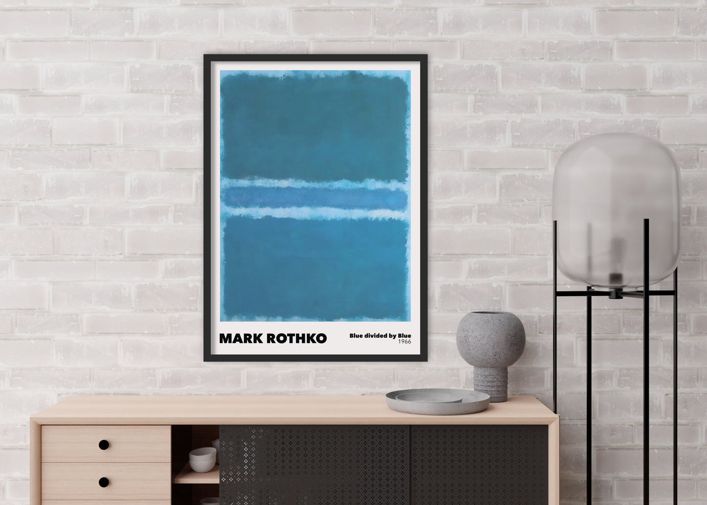 Poster Blue divided by Blue | Mark Rothko