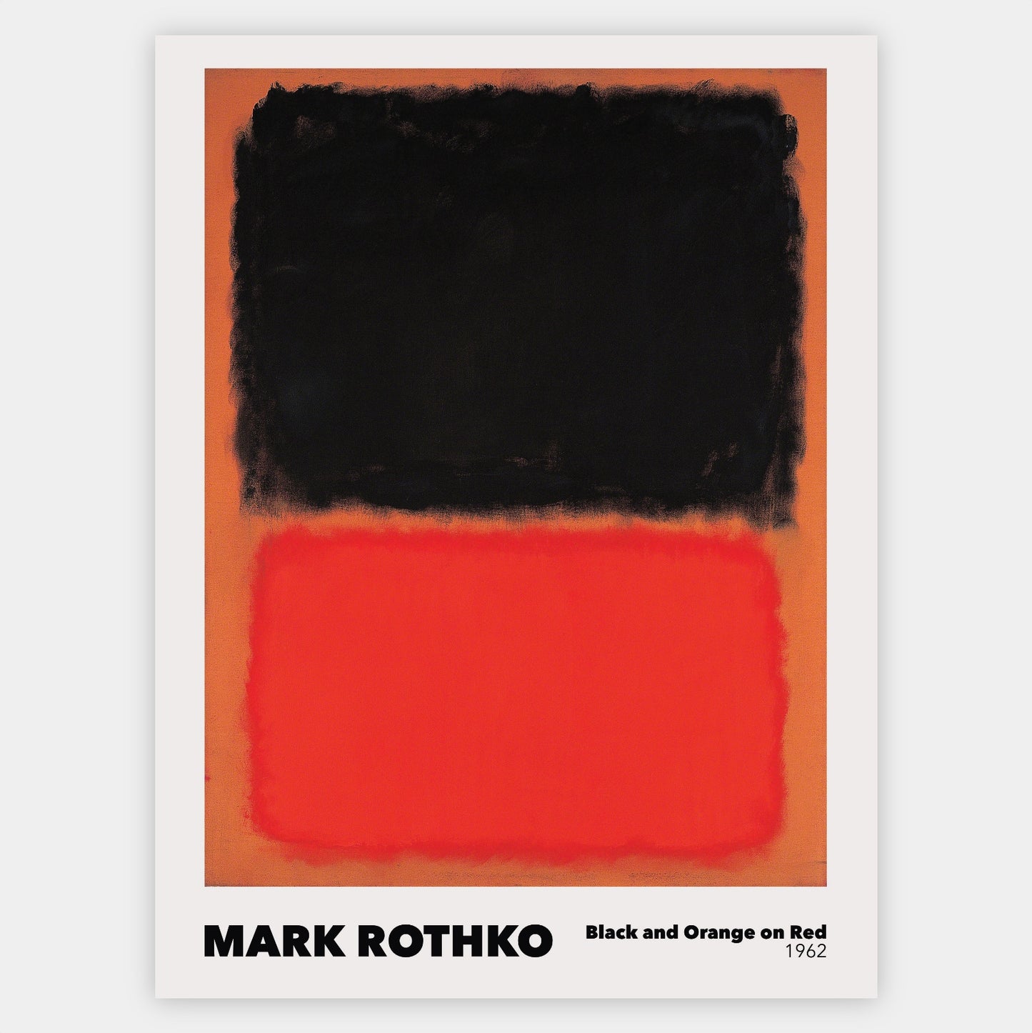 Black and Orange on Red Poster | Mark Rothko