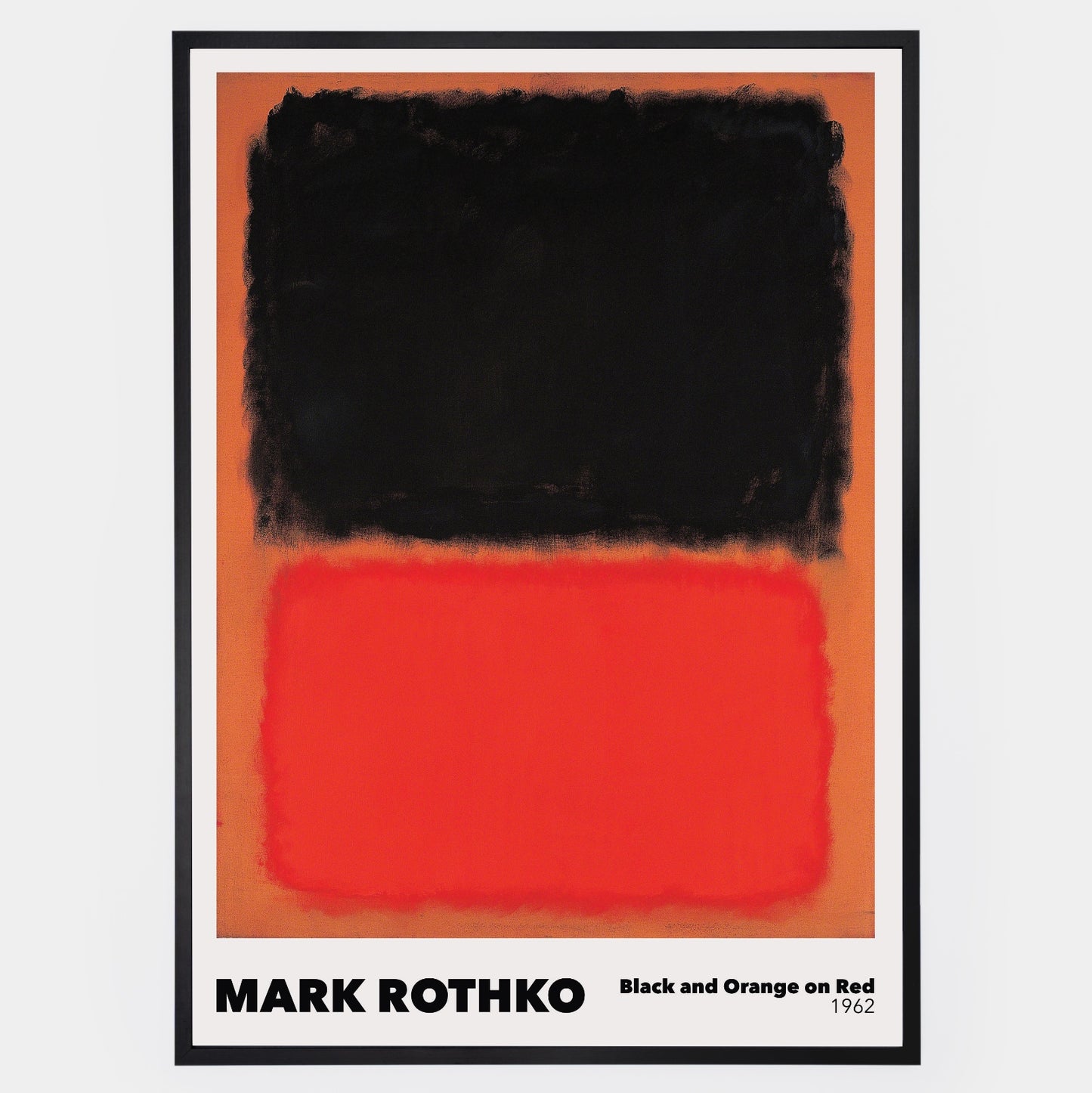 Black and Orange on Red Poster | Mark Rothko