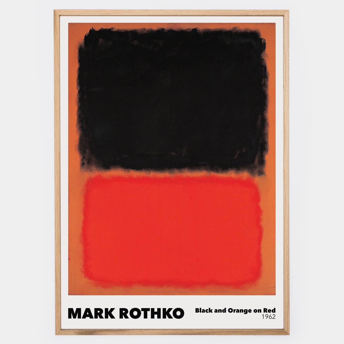 Black and Orange on Red Poster | Mark Rothko