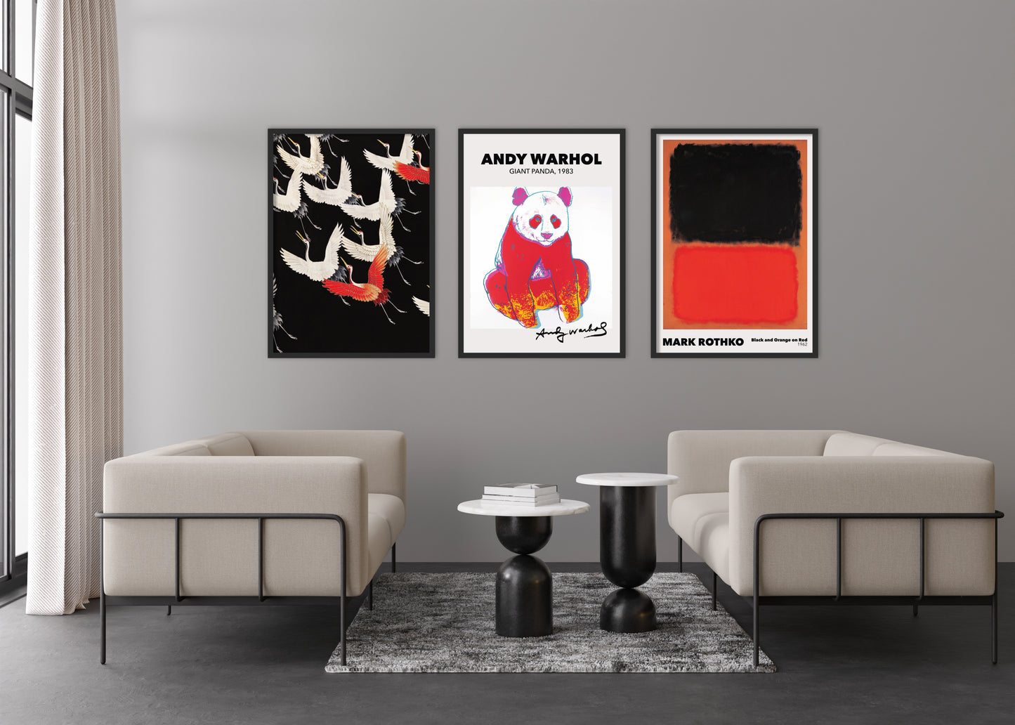 Black and Orange on Red Poster | Mark Rothko