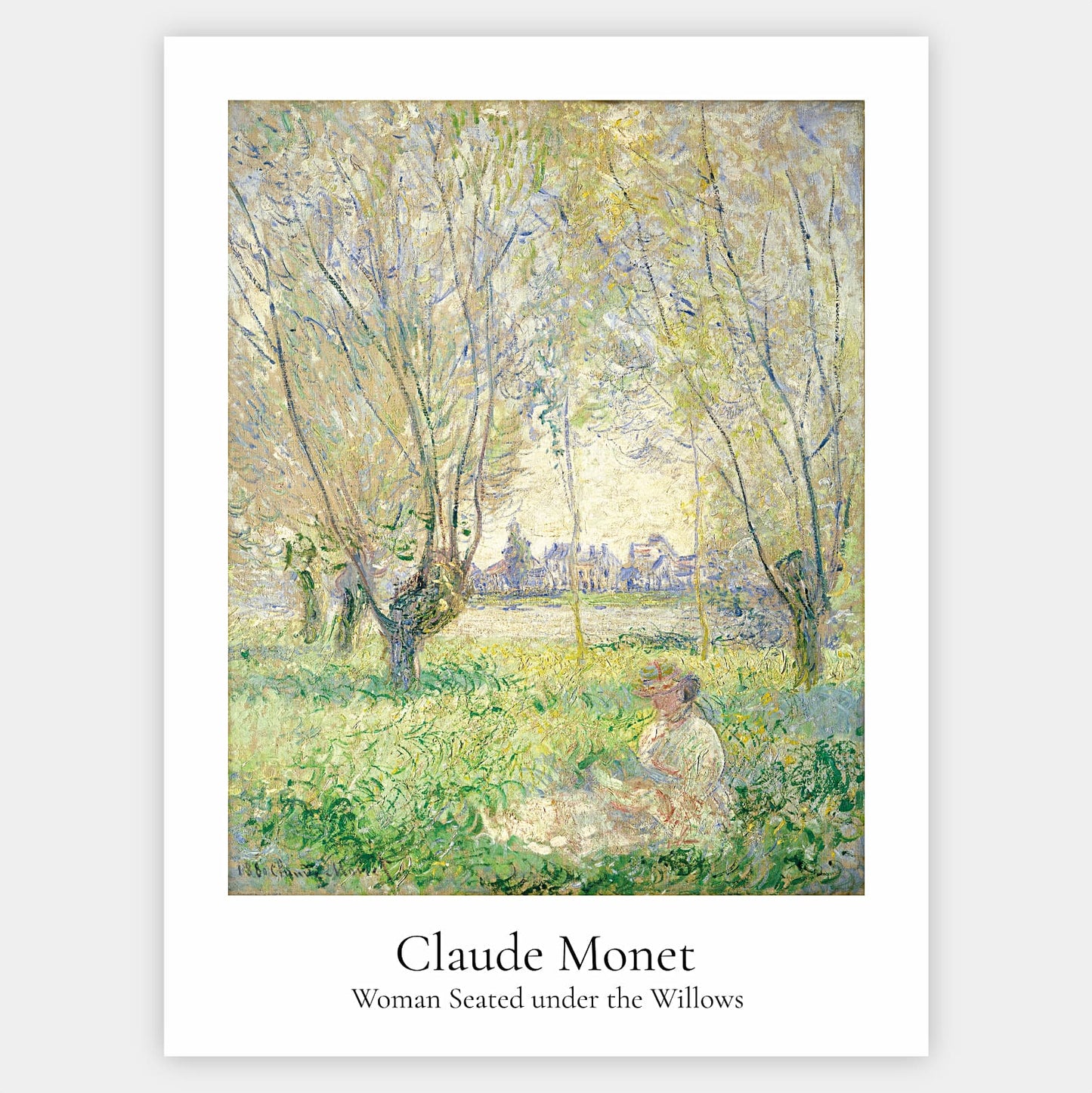 Poster Woman Sitting Under a Willow Tree | Claude Monet