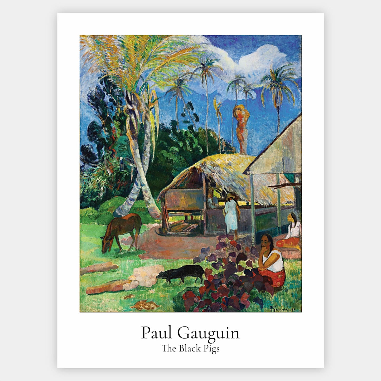 Poster Black Pigs | Paul Gauguin