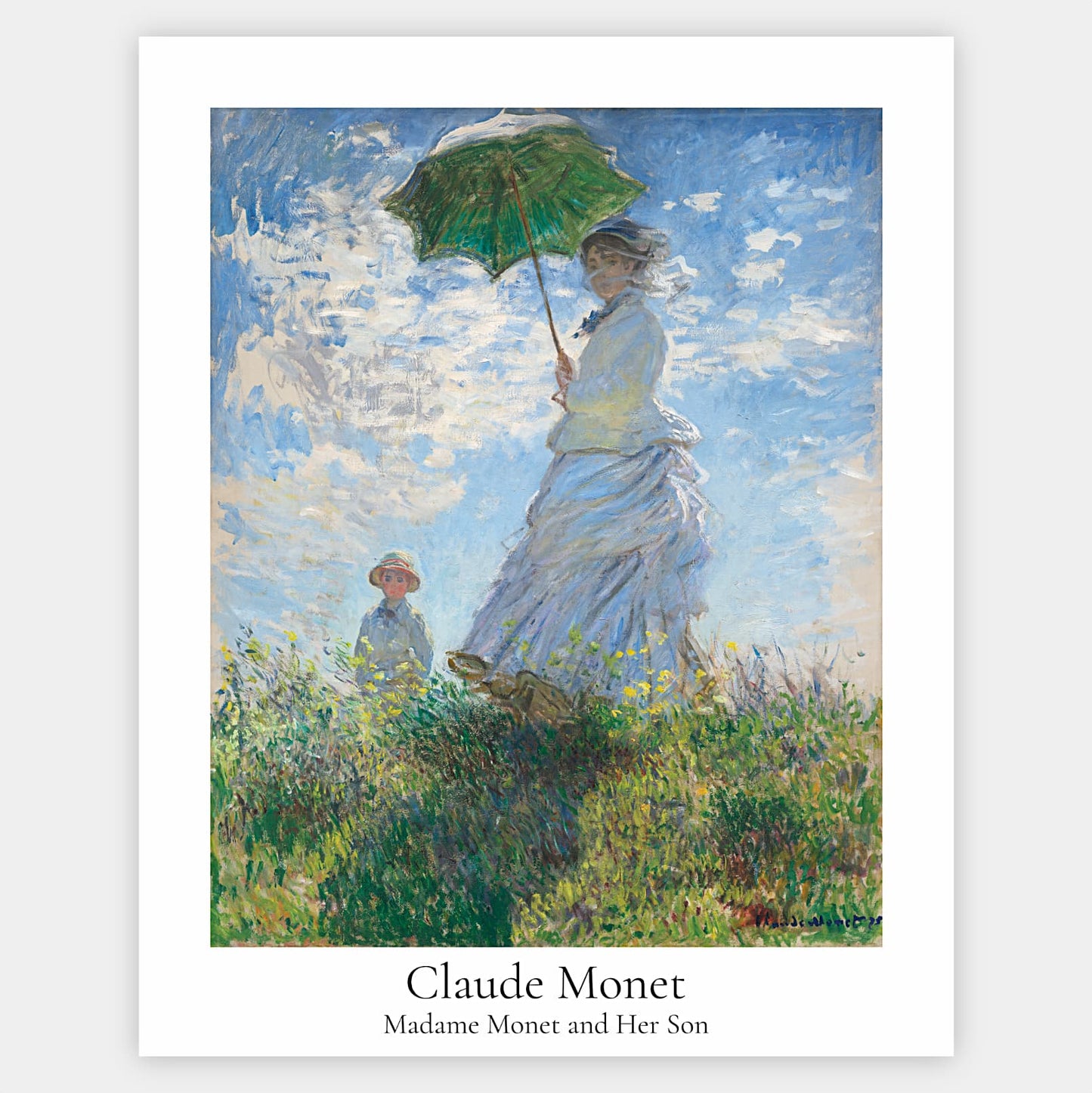 Madame Monet and her son poster | Claude Monet