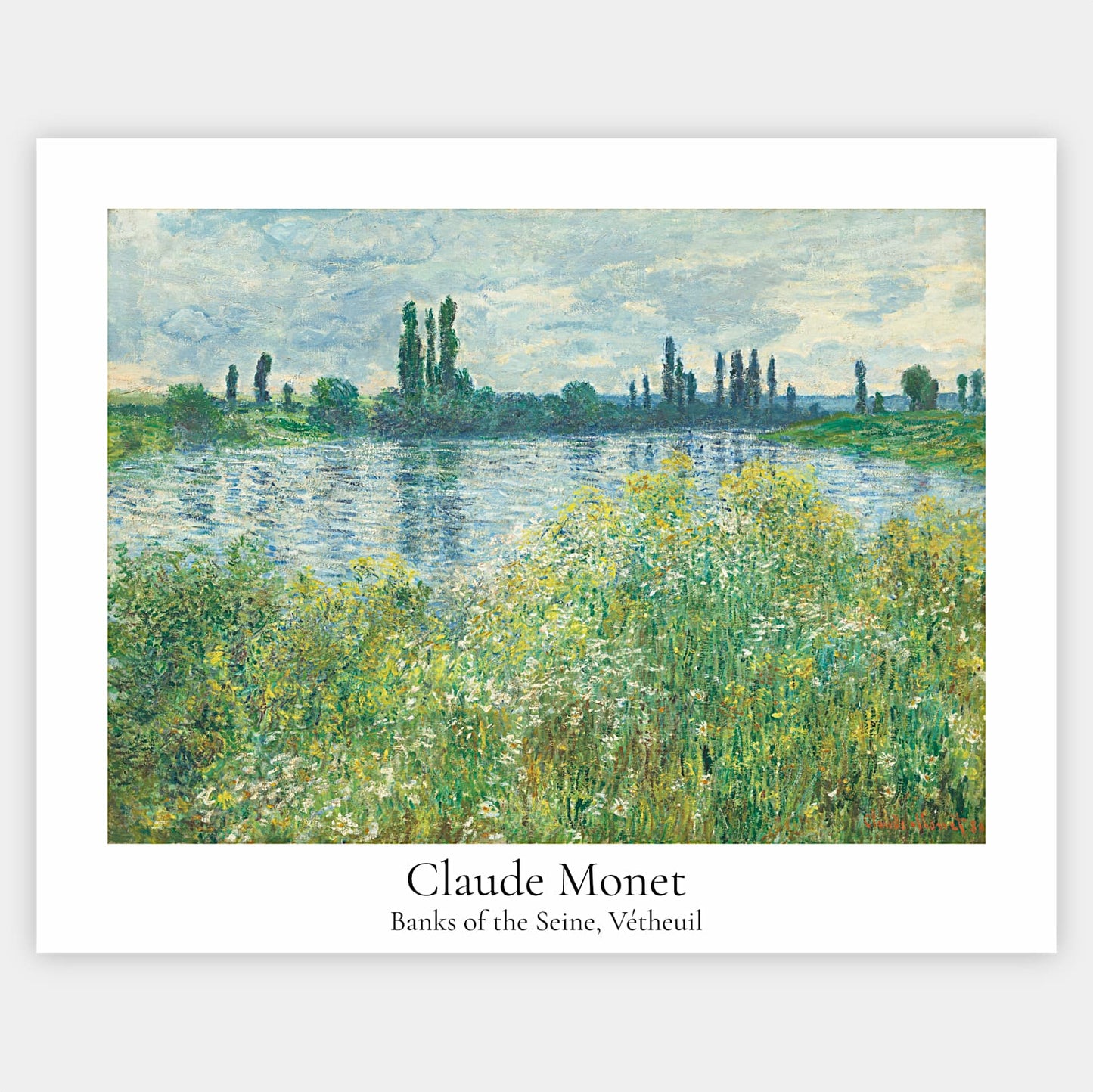 Poster On the Banks of the Seine, Vétheuil | Claude Monet