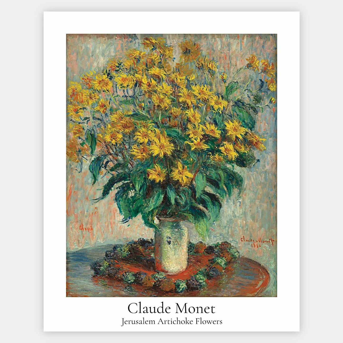 Plagát Kvety topinamburu | Claude Monet